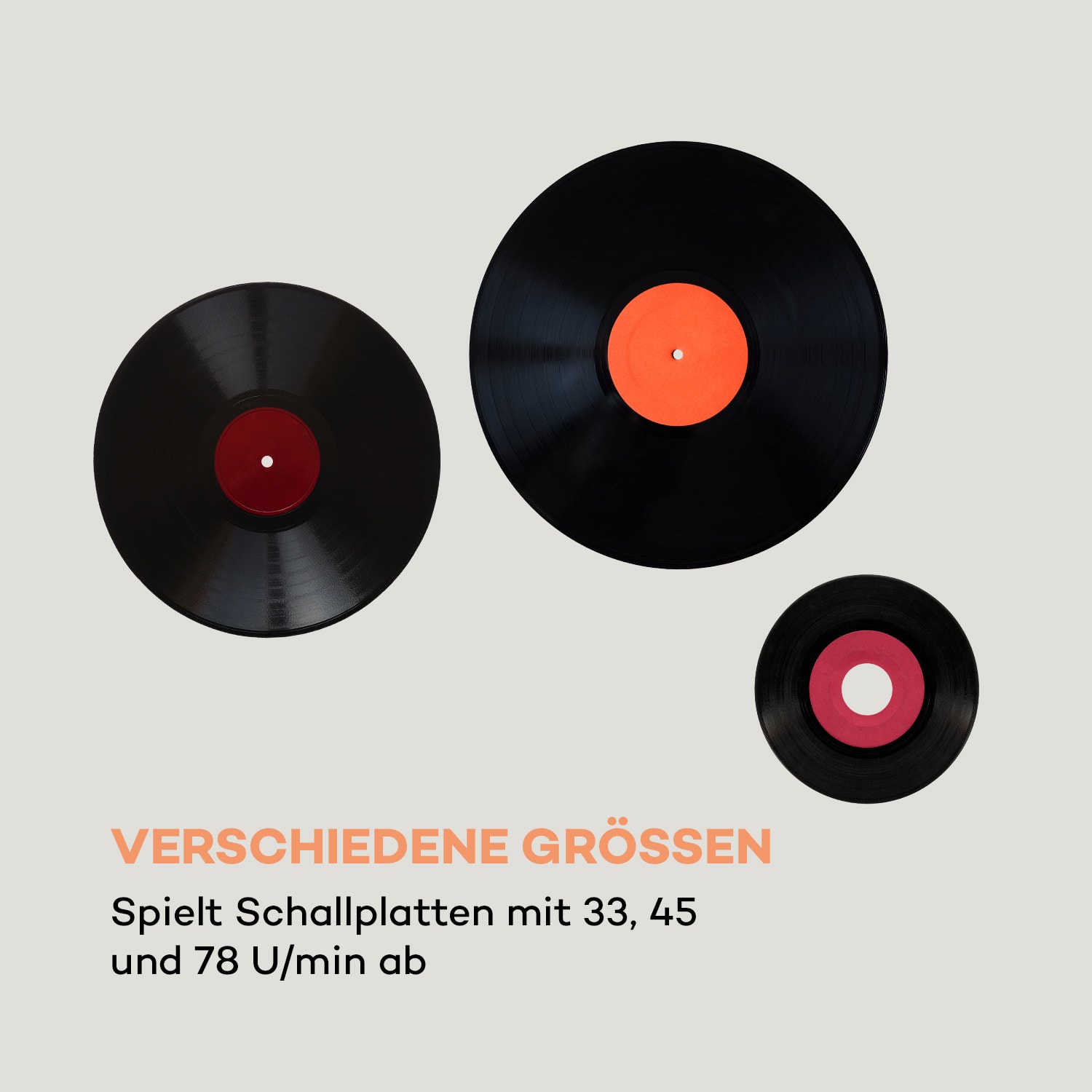 Peggy Sue BT Plattenspieler Stereolautsprecher USB BT tragbar Pastellblau