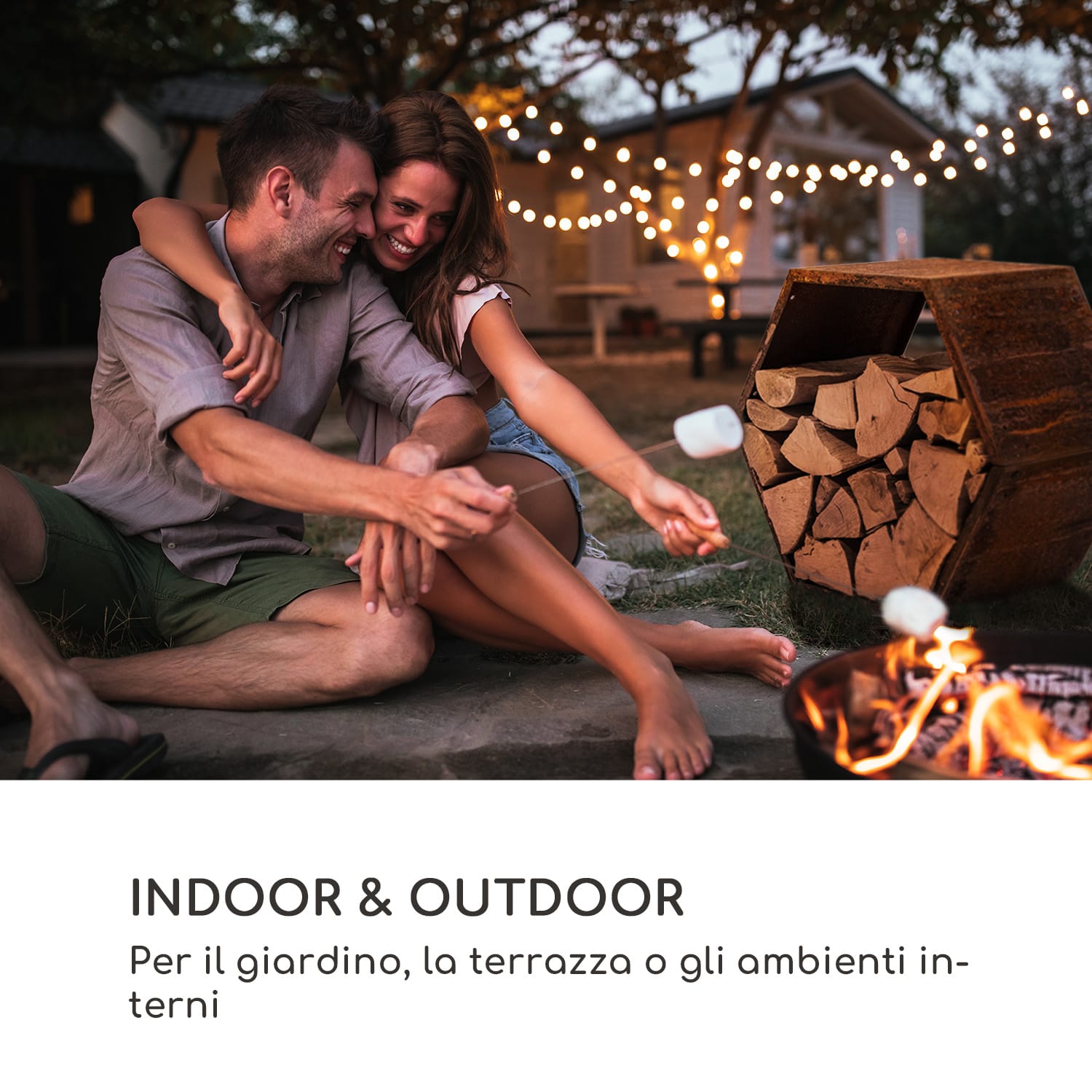 Firebowl Hexawood Rust, legnaia, esagonale, 50,2x58x32cm Ruggine