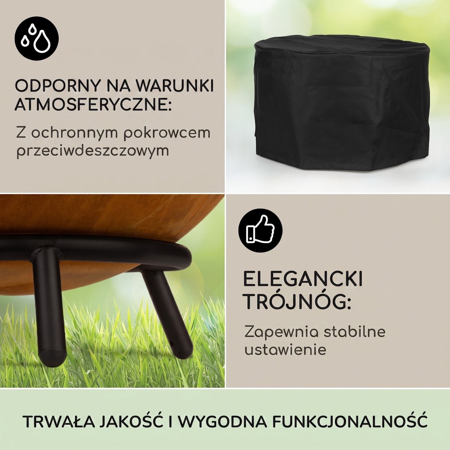 Fireball Rust, palenisko ogrodowe, Ø 60 cm, przechylne, imitacja rdzy Niski | Stal cortenowska | Rdza