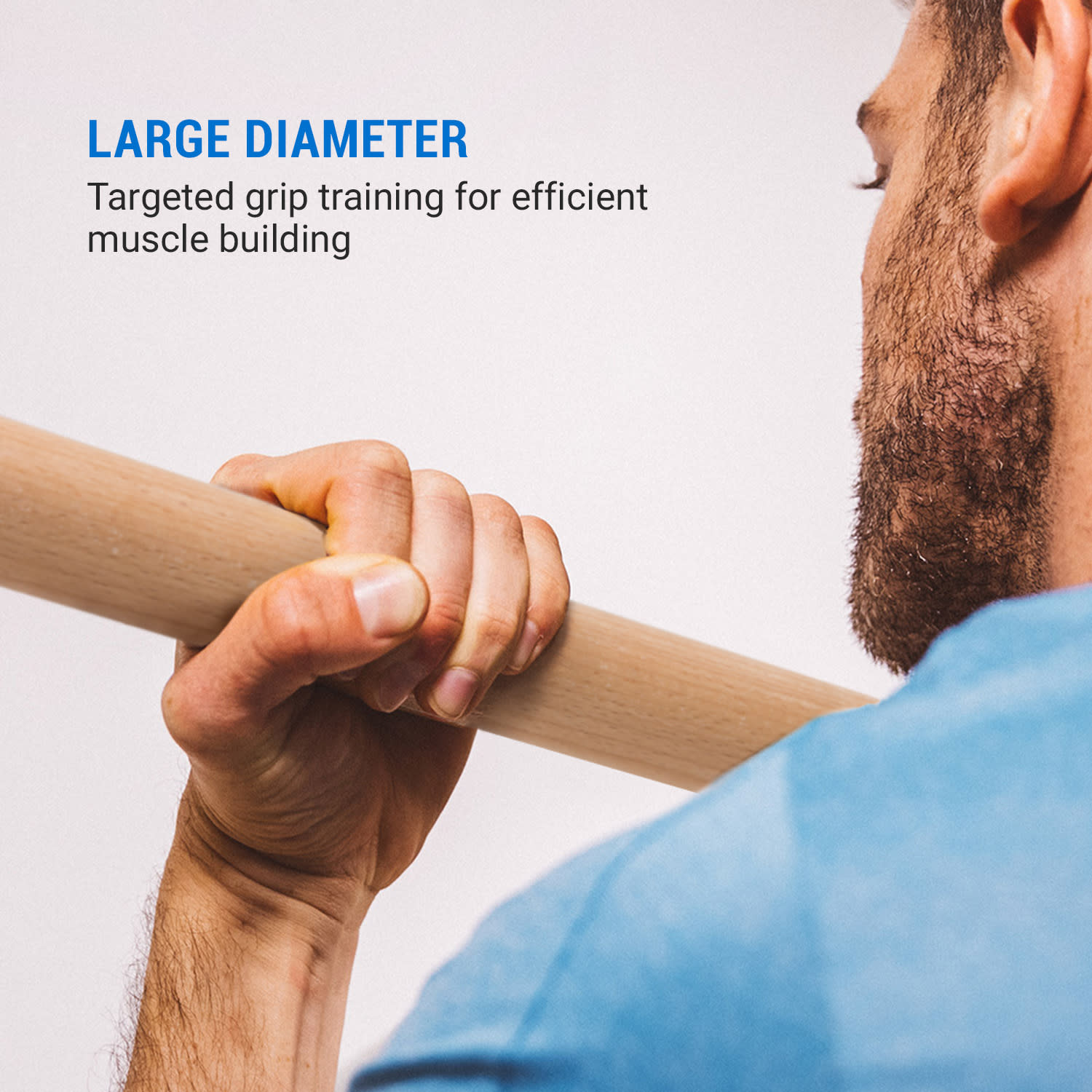 THE ALLROUNDER, palica za dvigovanje, prašno lakirano jeklo, les, 38 mm Črna