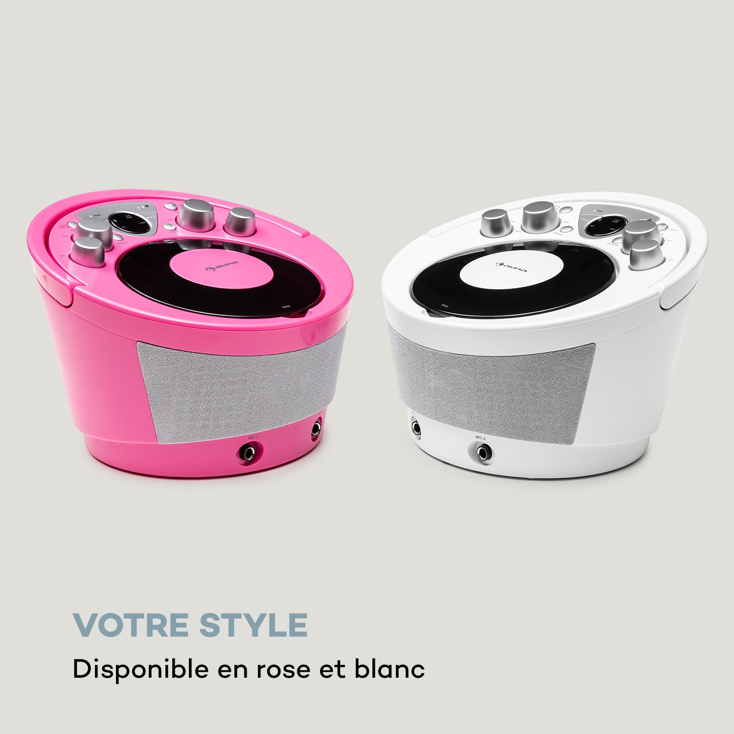 Système karaoké SingSing BT 2 x micro lecteur CD BT effet lumineux mobile 