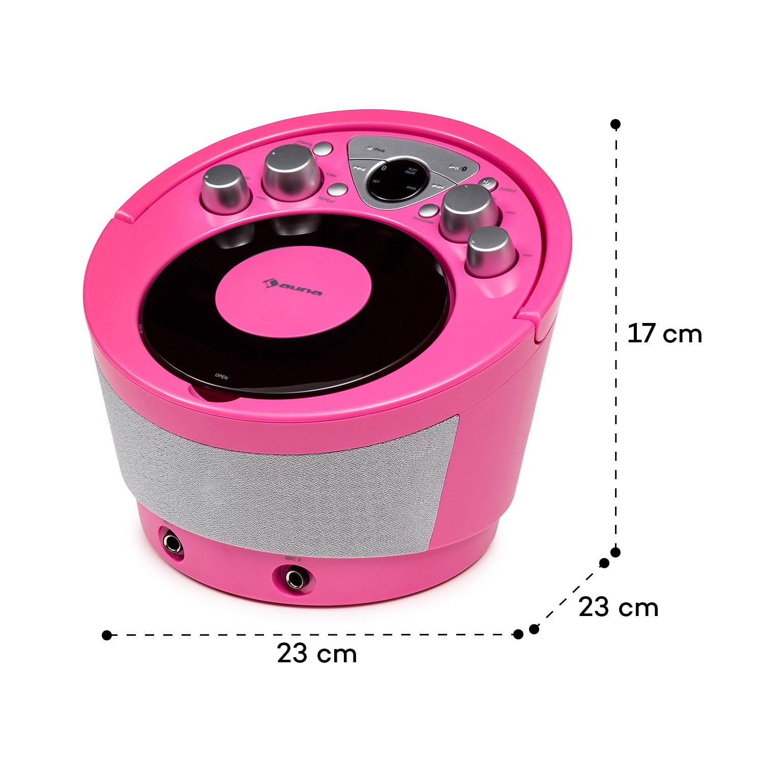 Système karaoké SingSing BT 2 x micro lecteur CD BT effet lumineux mobile 