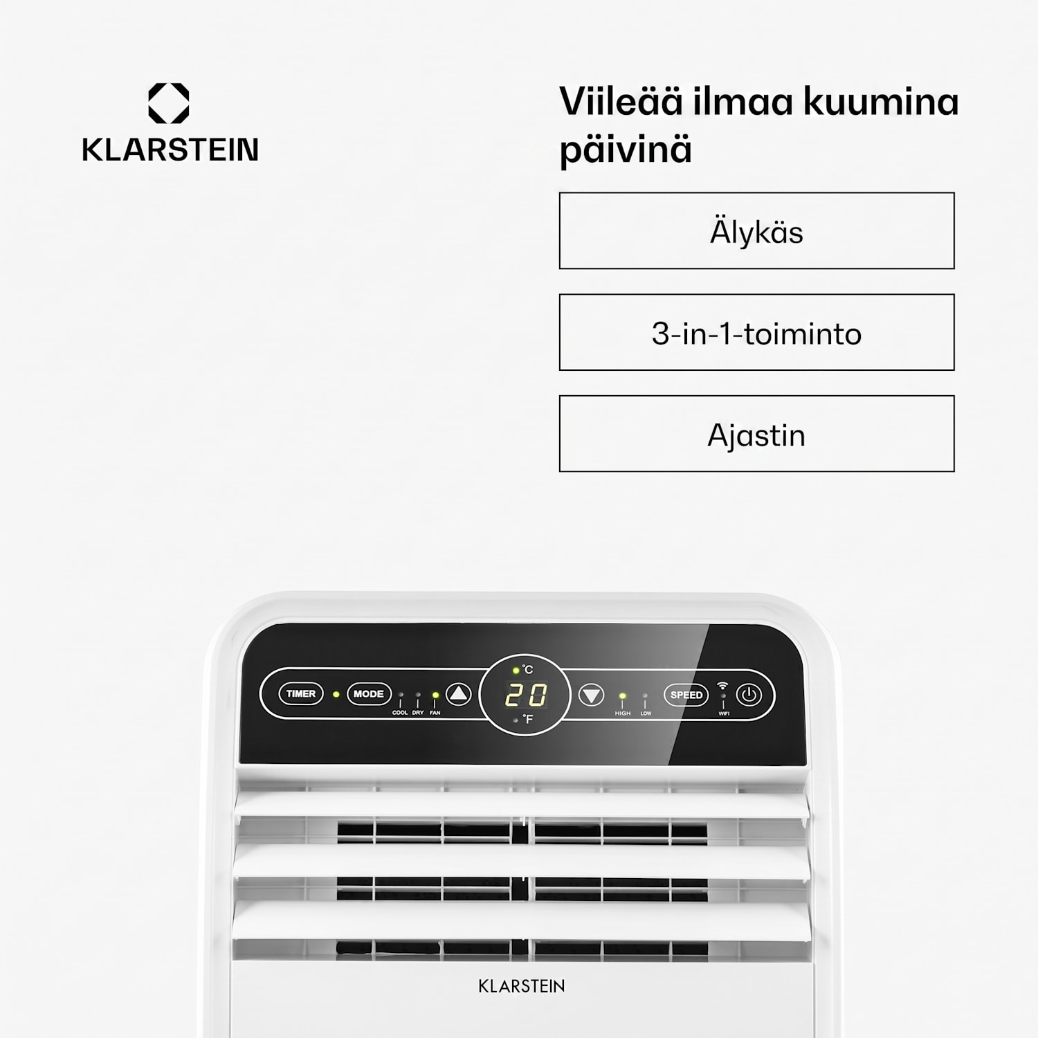 Metrobreeze New York Smart 7k siirrettävä ilmastointilaite 7000 BTU/2,1 kW energiatehokkuusluokka A kaukosäädin 7.000 BTU | Kyllä | Valkoinen