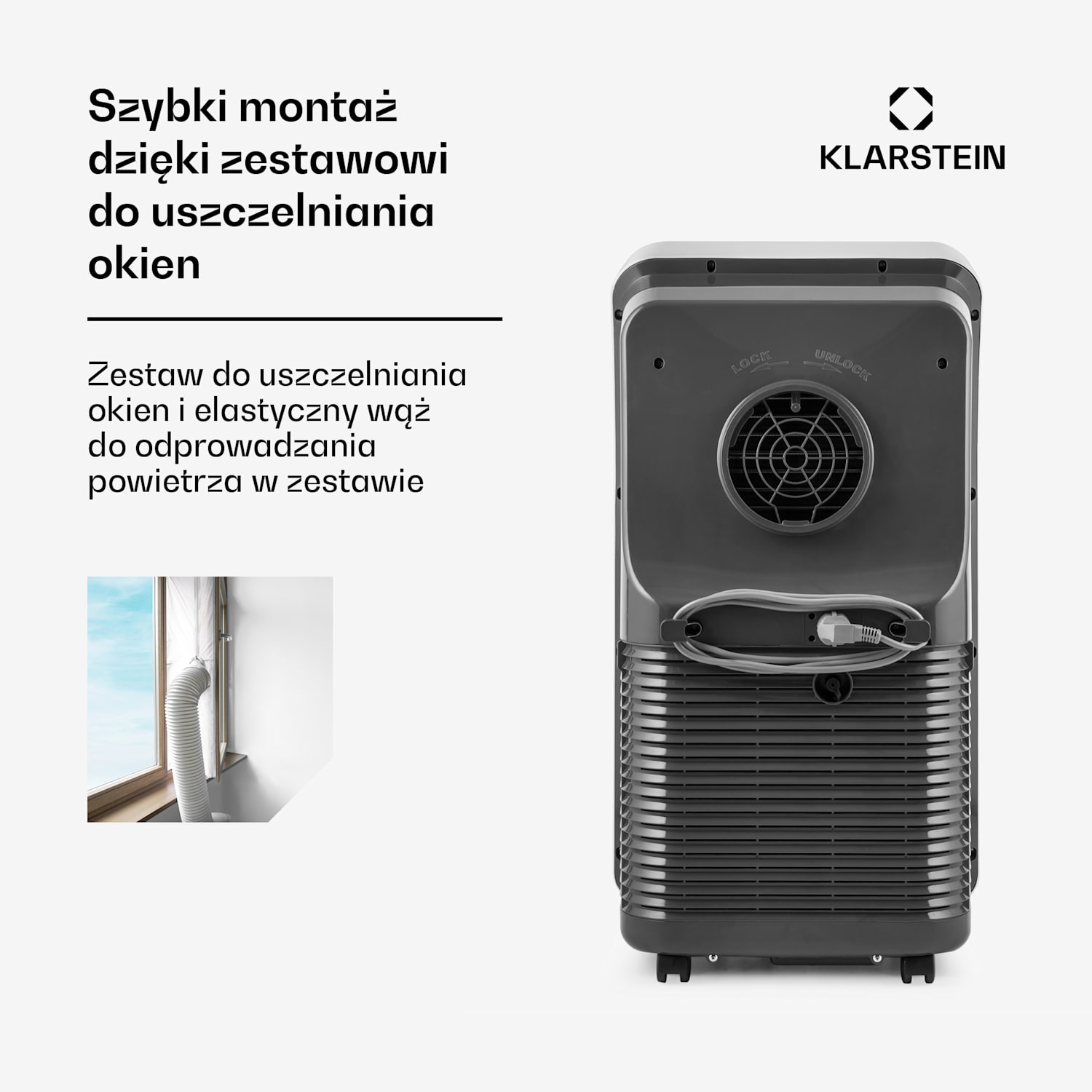 Metrobreeze New York Smart 7k, klimatyzator przenośny, 7000 BTU/2,1 kW, klasa efektywności energetycznej A, pilot 7.000 BTU | Tak | Biały