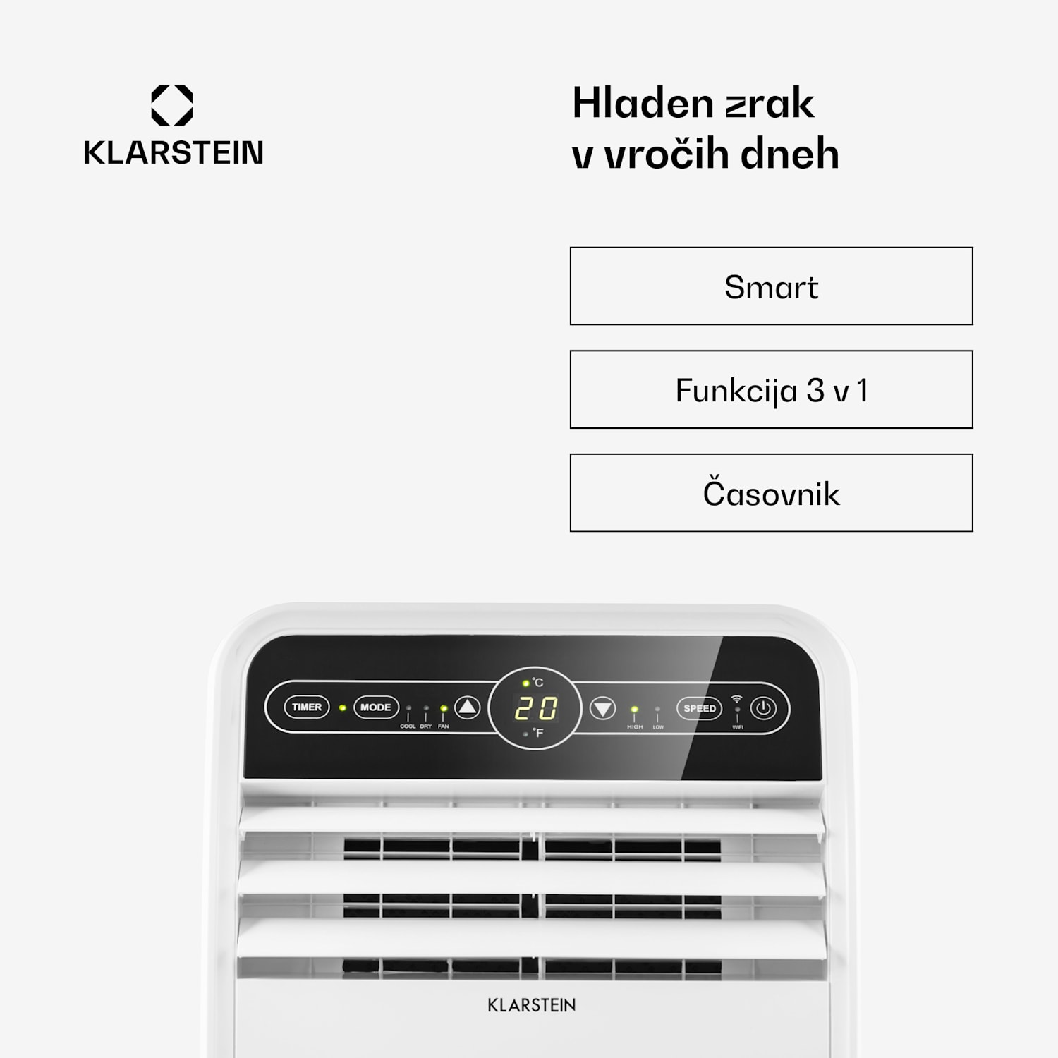 Metrobreeze New York Smart 7k, mobilna klimatska naprava, 7000 BTU/2,1 kW, energijski razred A, daljinski upravljalnik 7.000 BTU | Da | Bela