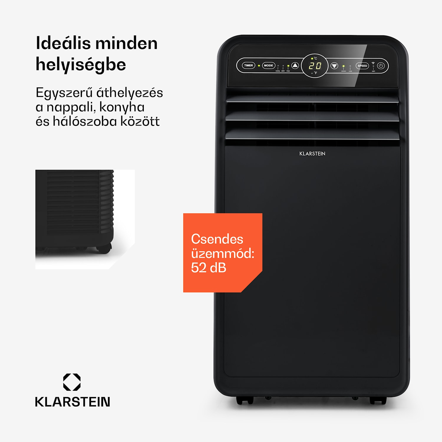 Metrobreeze New York Smart 7k, mobil klíma, 7000 BTU / 2,1 kW, A energiaosztály, távirányító 