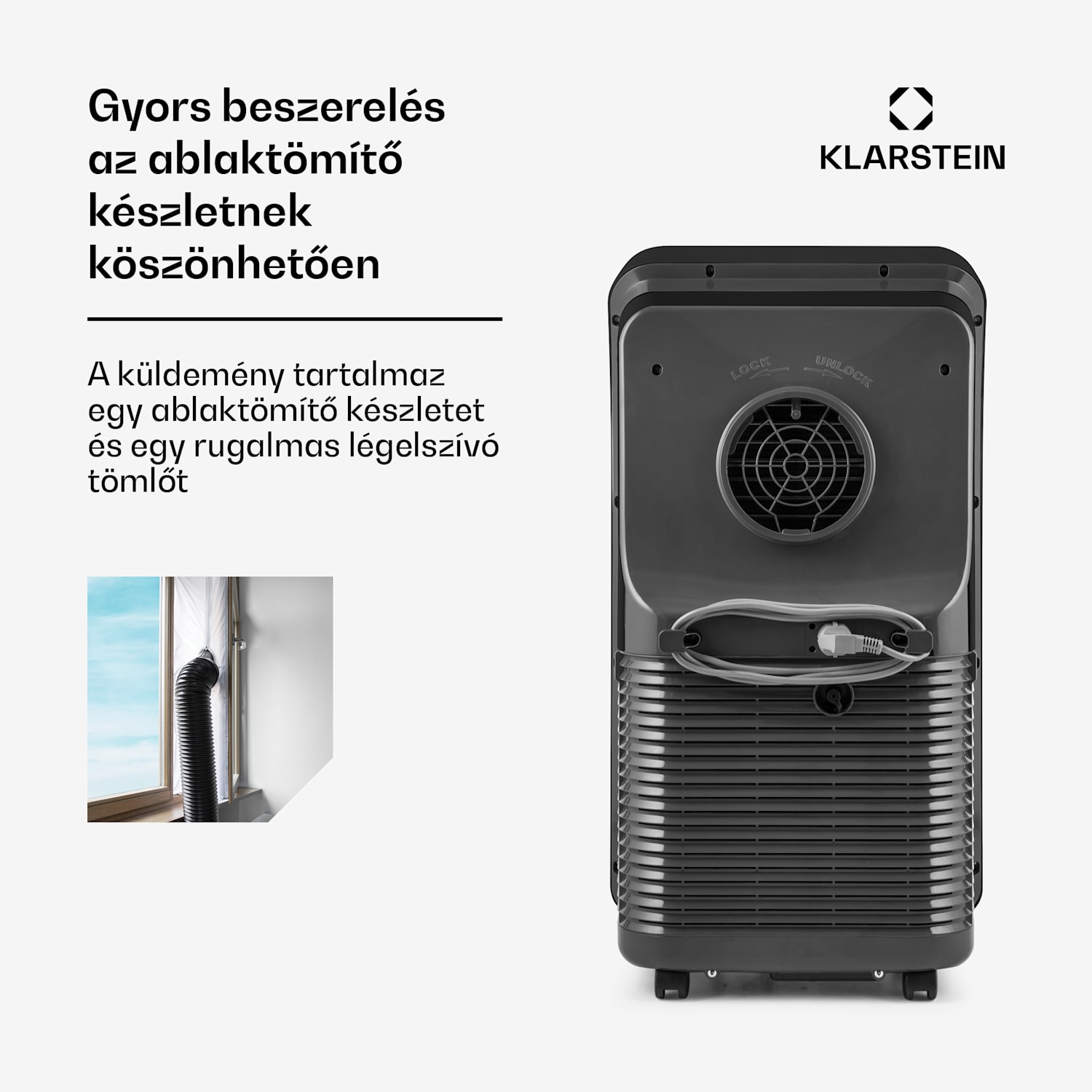 Metrobreeze New York Smart 7k, mobil klíma, 7000 BTU / 2,1 kW, A energiaosztály, távirányító 