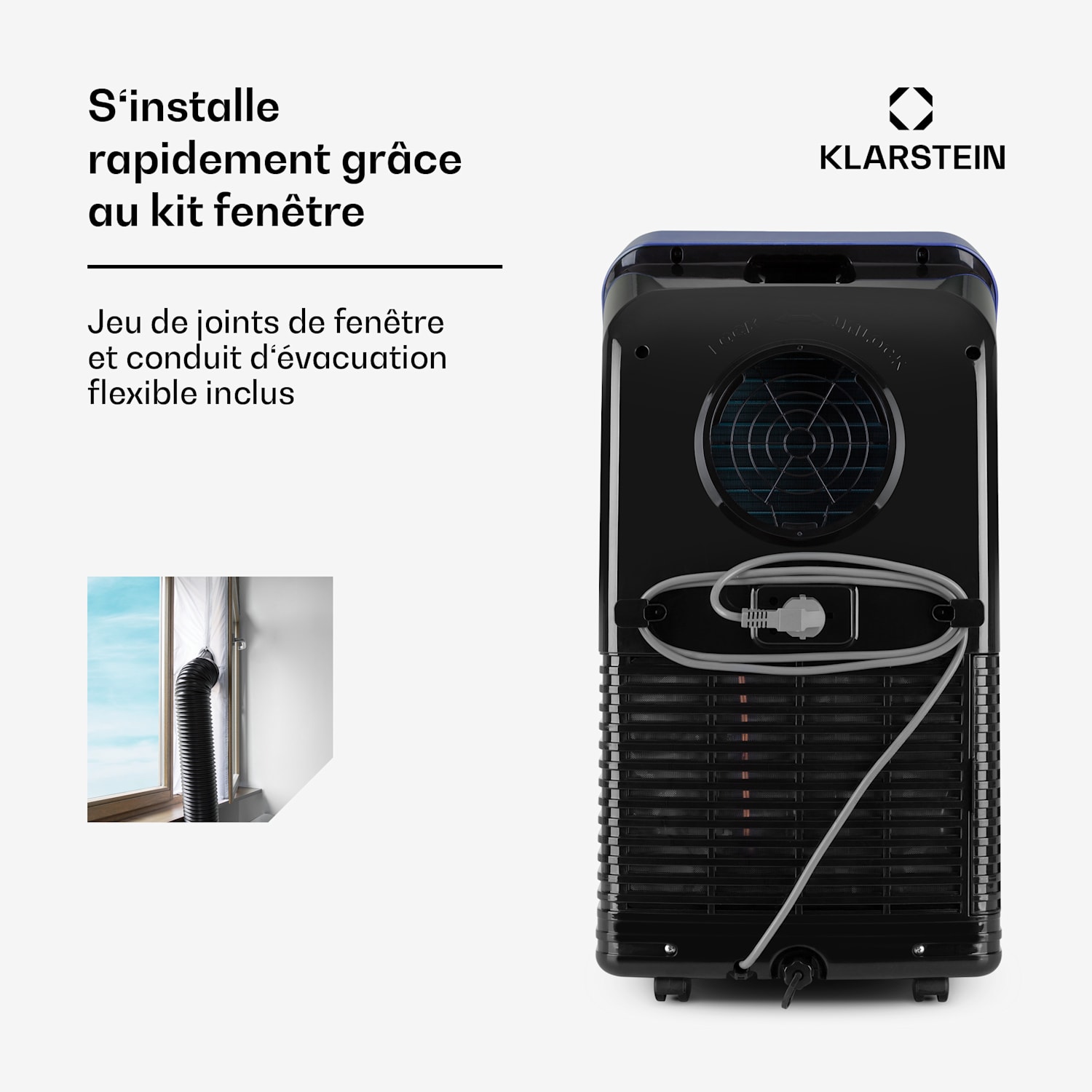 Metrobreeze New York Smart 7k climatiseur mobile 7000 BTU/2,1 kW CEE A télécommande 7.000 BTU | Oui | Bleu
