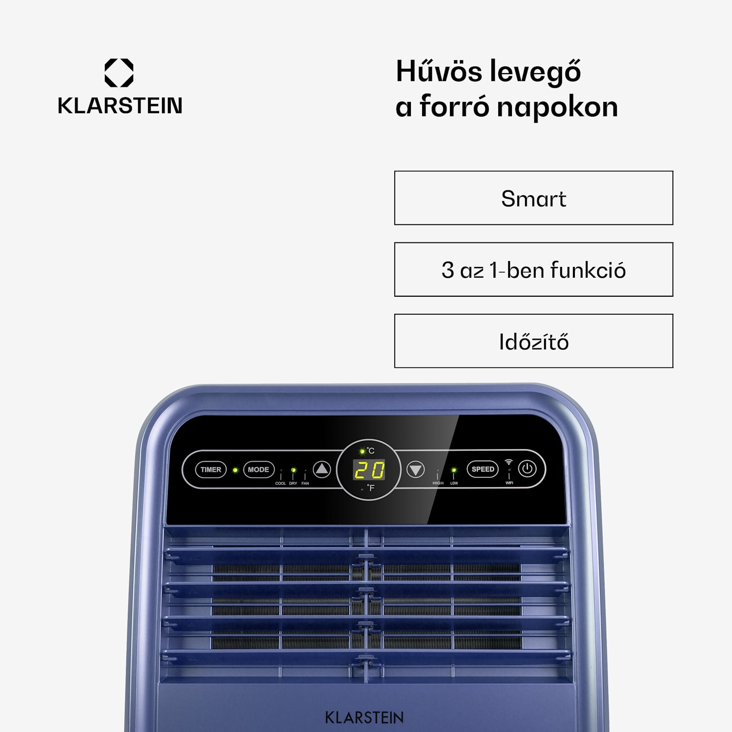 Metrobreeze New York Smart 7k, mobil klíma, 7000 BTU / 2,1 kW, A energiaosztály, távirányító 7.000 BTU | Igen | Kék