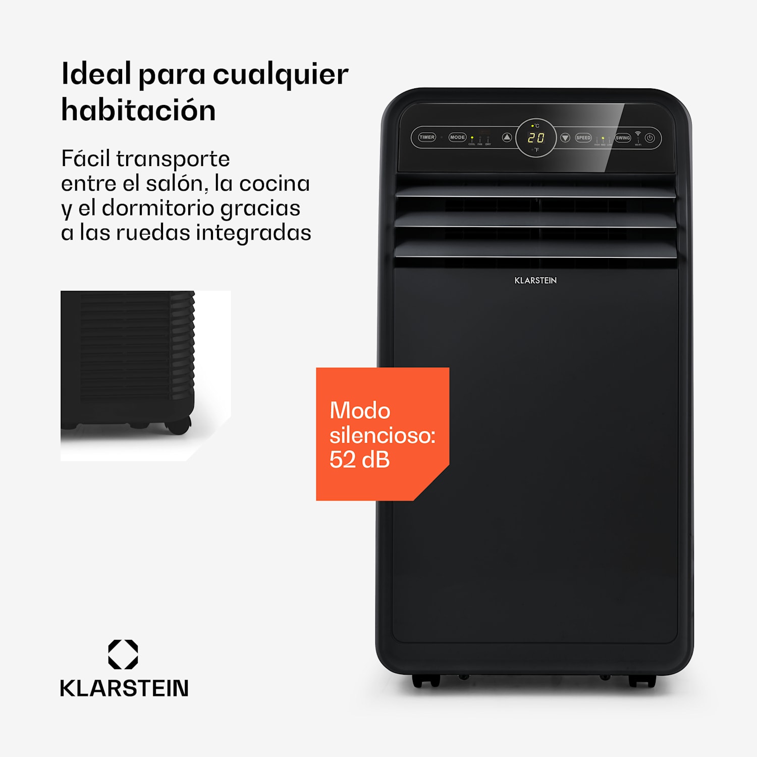 Metrobreeze New York Smart 12k Aire acondicionado portátil 12 000 BTU/3,5 kW EEC A Mando a distancia 12.000 BTU | Sí | Negro