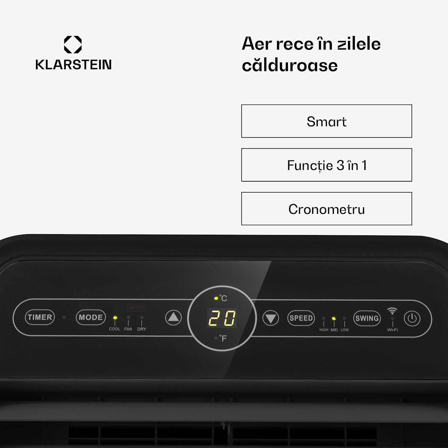 Metrobreeze New York Smart 12k, aer condiționat portabil, 12000 BTU / 3,5 kW, clasa energetică A, telecomandă 12.000 BTU | Negru