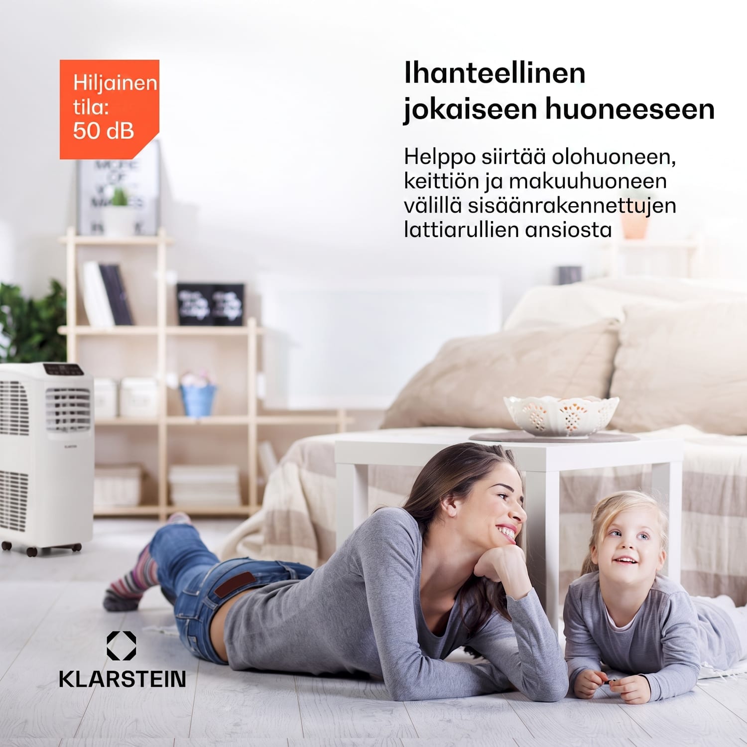 Pure Blizzard Smart 9k, siirrettävä ilmastointilaite, 9000 BTU/2,6 kW, energiatehokkuusluokka A, kaukosäädin 9.000 BTU | Kyllä | Valkoinen