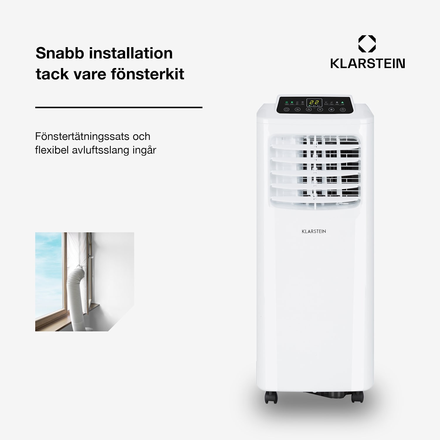 Pure Blizzard Smart 9k mobil luftkonditionering  9000 BTU/2,6 kW EEC A fjärrkontroll 