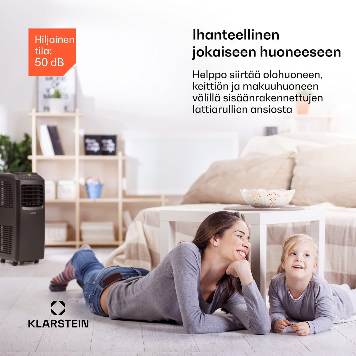 Pure Blizzard Smart 9k, siirrettävä ilmastointilaite, 9000 BTU/2,6 kW, energiatehokkuusluokka A, kaukosäädin 9.000 BTU | Kyllä | Musta