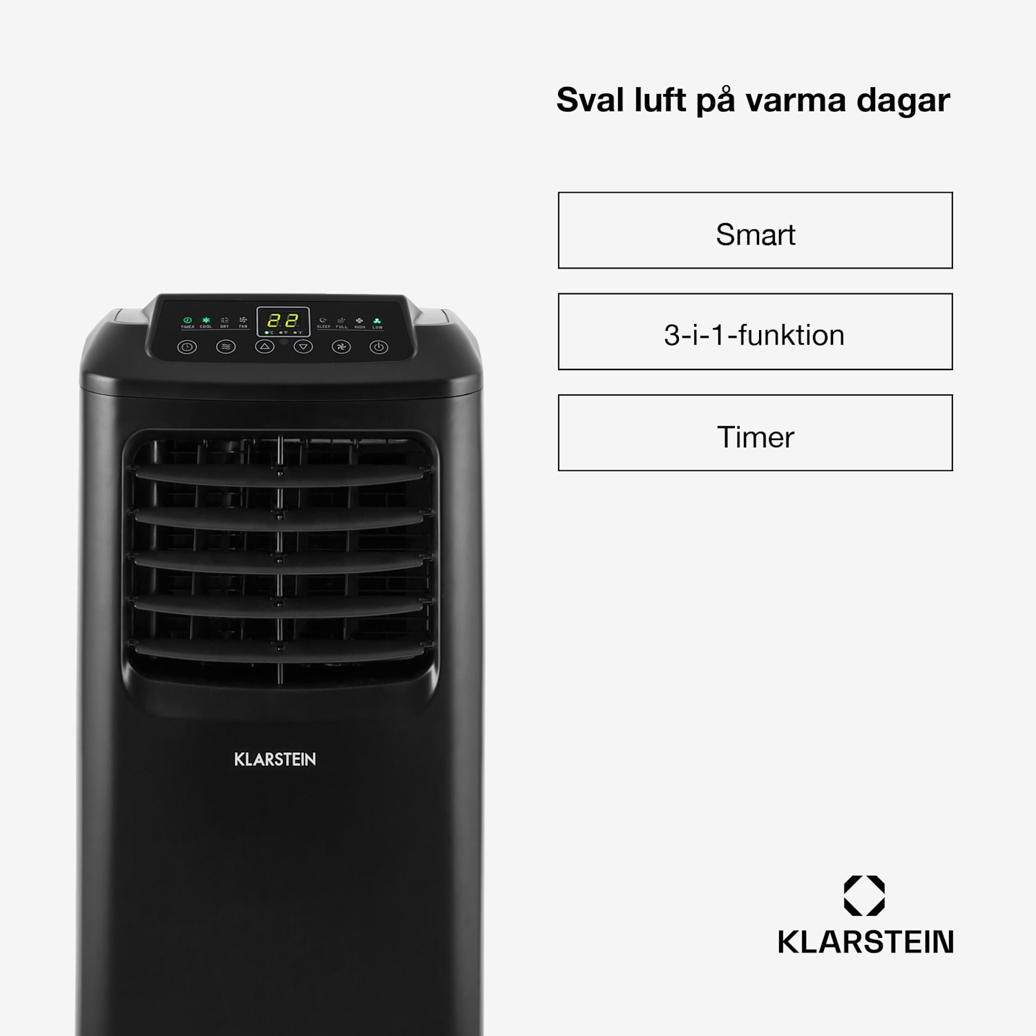 Pure Blizzard Smart 9k Mobil Luftkonditionering 9000 BTU/2,6 kW EK A fjärrkontroll 