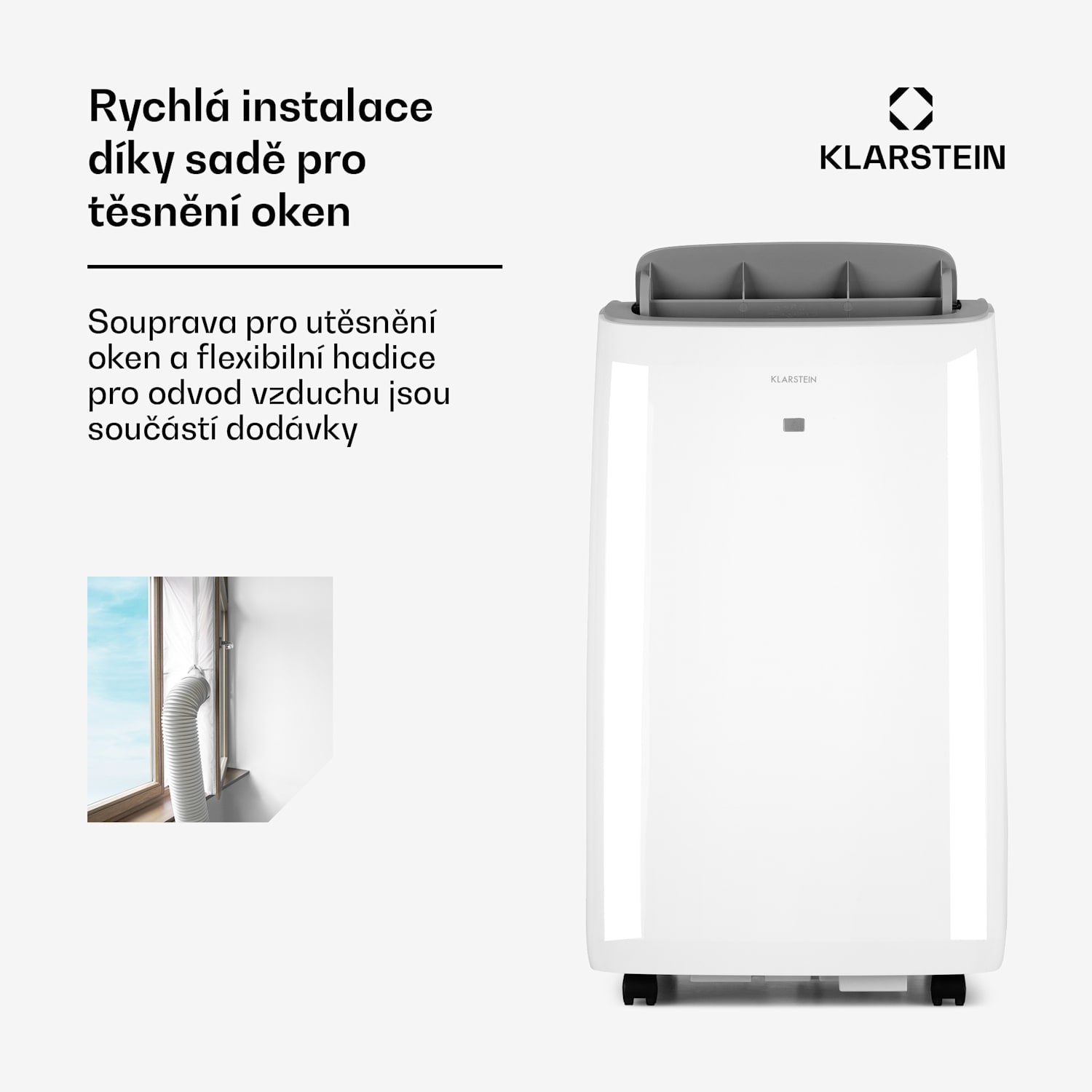 Grandbreeze Eco 12K, mobilní klimatizace 3 v 1, 460 m³/h, 12.000 BTU / 1,35 kW 12.000 BTU | Bílá