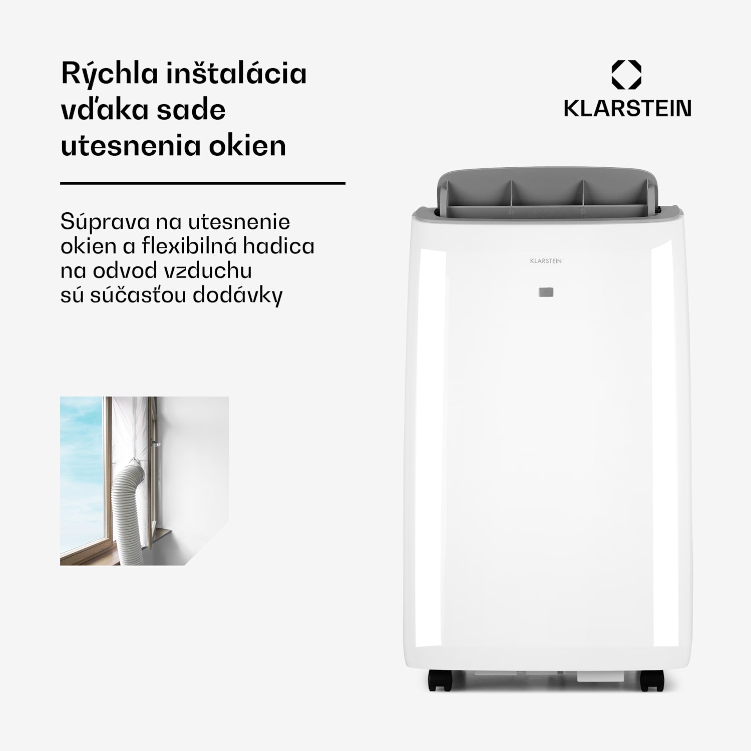 Grandbreeze Eco 12K, mobilná klimatizácia 3 v 1, 460 m³/h, 12 000 BTU/1,35 kW 12.000 BTU | Biela