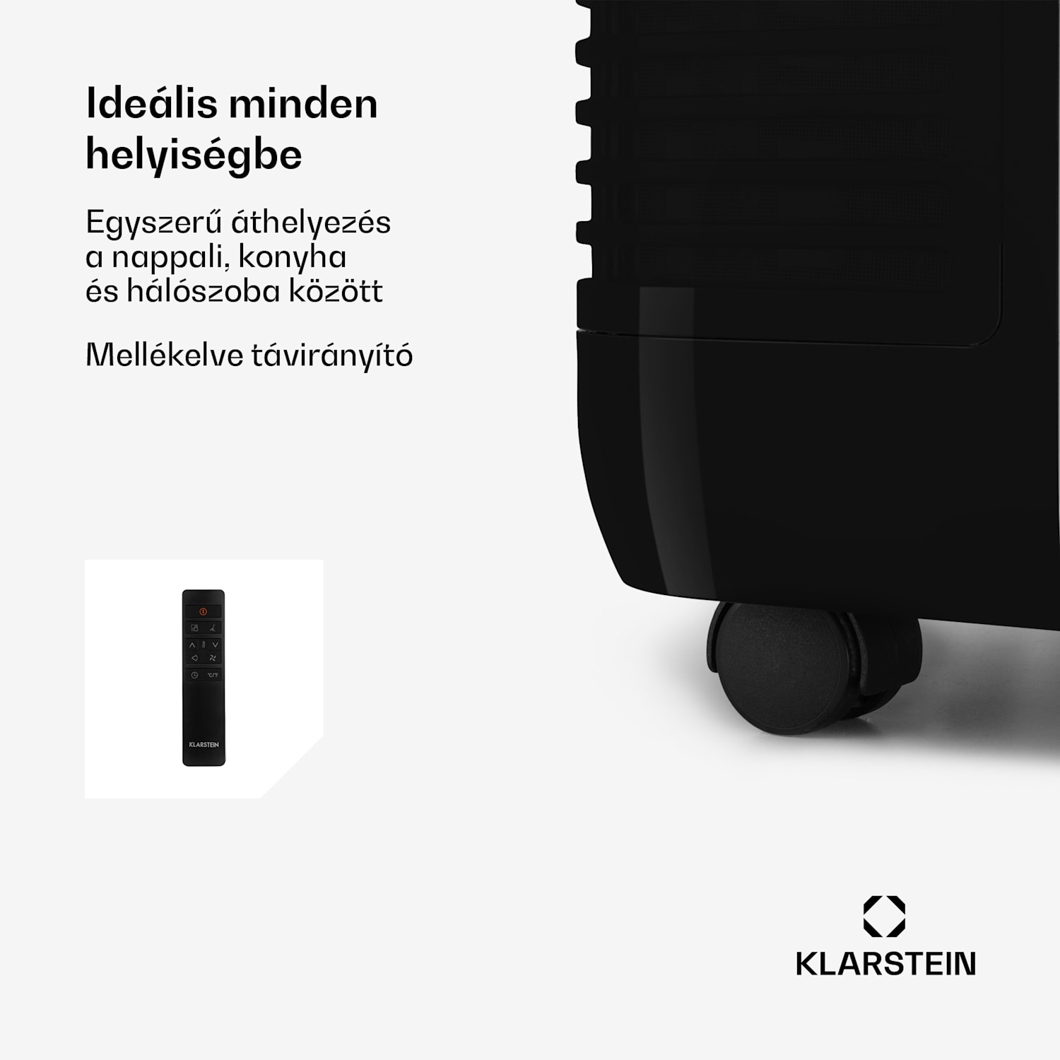 Grandbreeze Eco 12K, 3 az 1-ben klíma, 460 m³/ó, 12.000 BTU/1,35 kW 12.000 BTU | Fekete