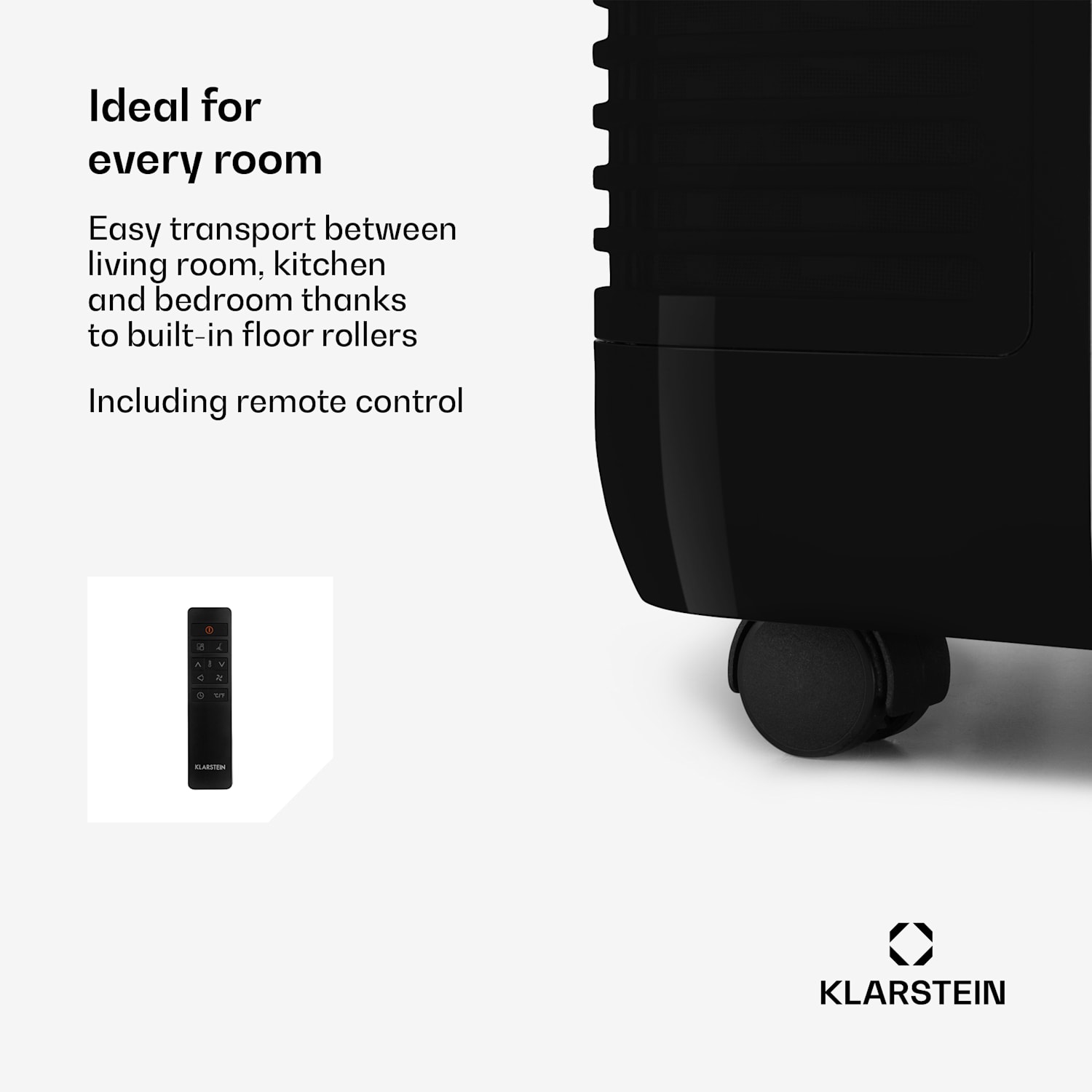 Grandbreeze Eco 12K airco 3-in-1 460 m³/h 12.000 BTU/1,35 kW 12.000 BTU | Zwart