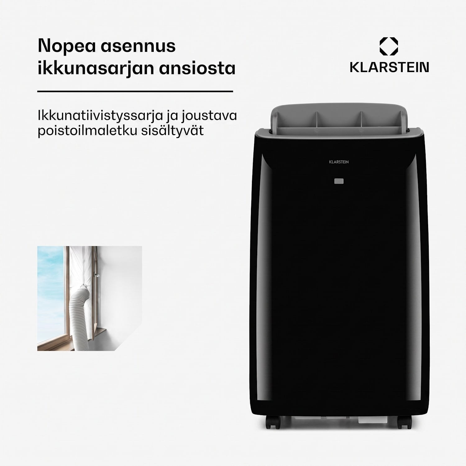 Grandbreeze Pro 14K ilmastointilaite 3 in 1 460 m³/h 14 000 BTU/4,1 kW 14000 BTU | Ei | Musta