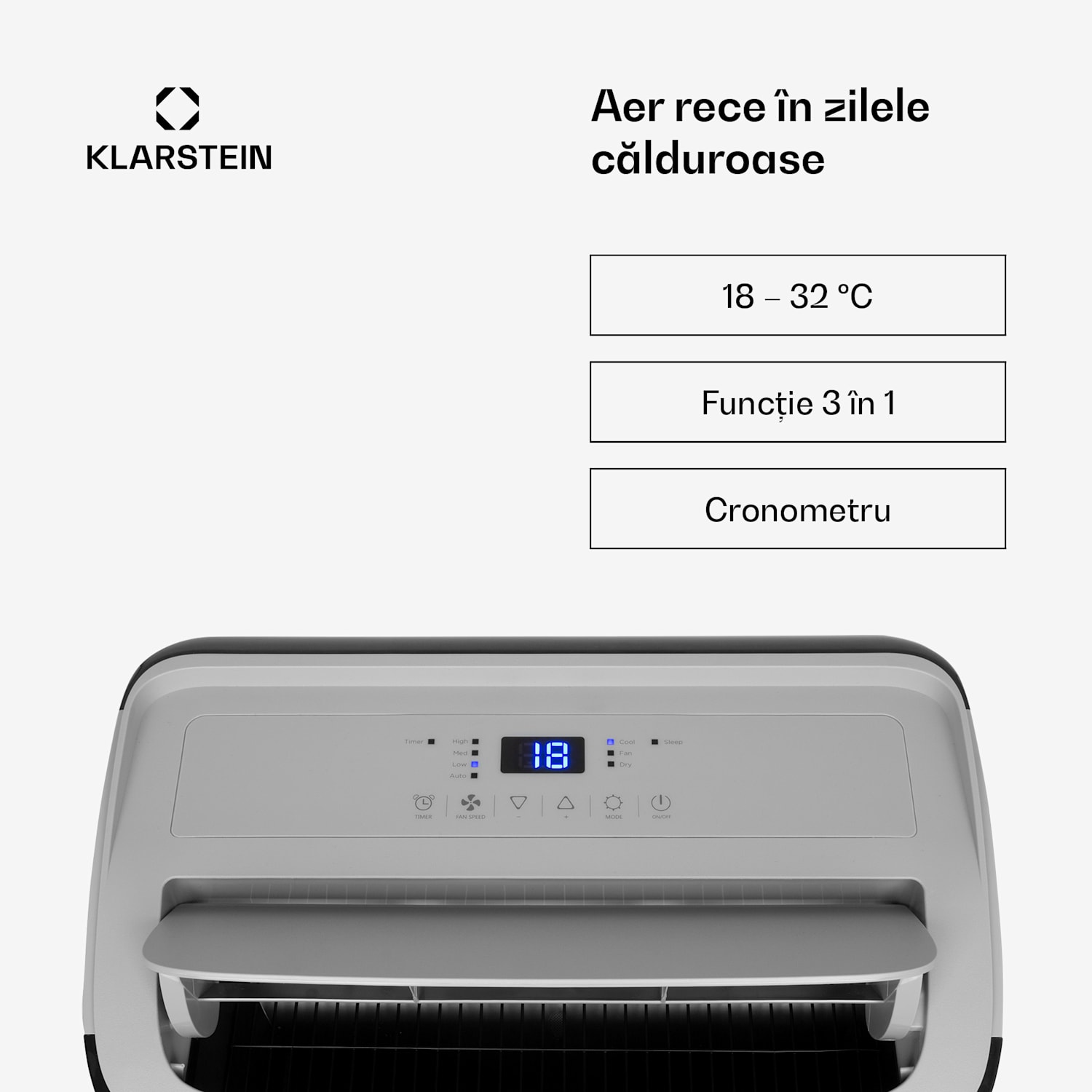 Grandbreeze Pro 14K, aer condiționat portabil 3 în 1, 460 m³ / h, 14.000 BTU / 1,65 kW 14000 BTU | Negru