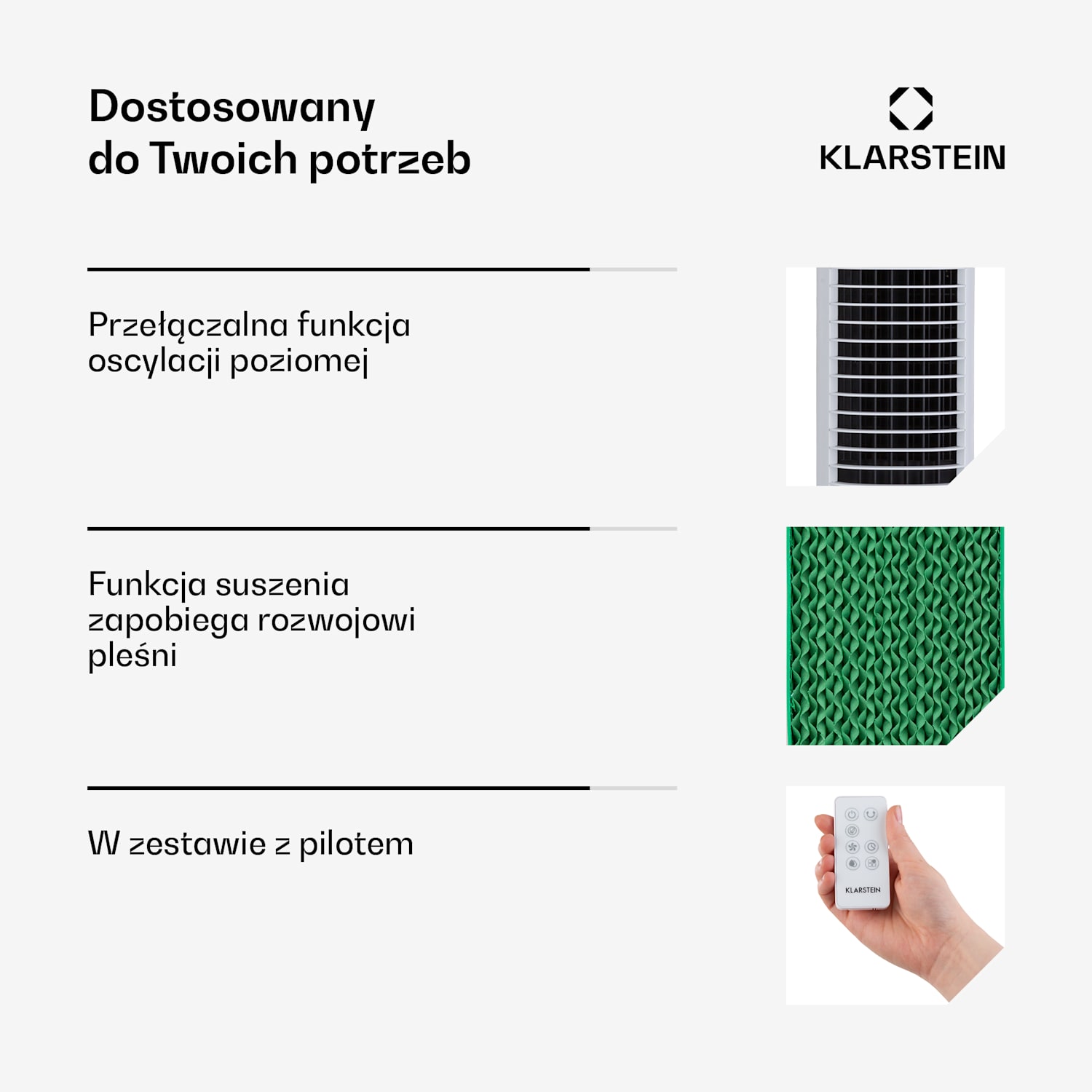 Skytower Grand Smart, klimator, 80 W, 480 m³/h, 8 l, przenośny 