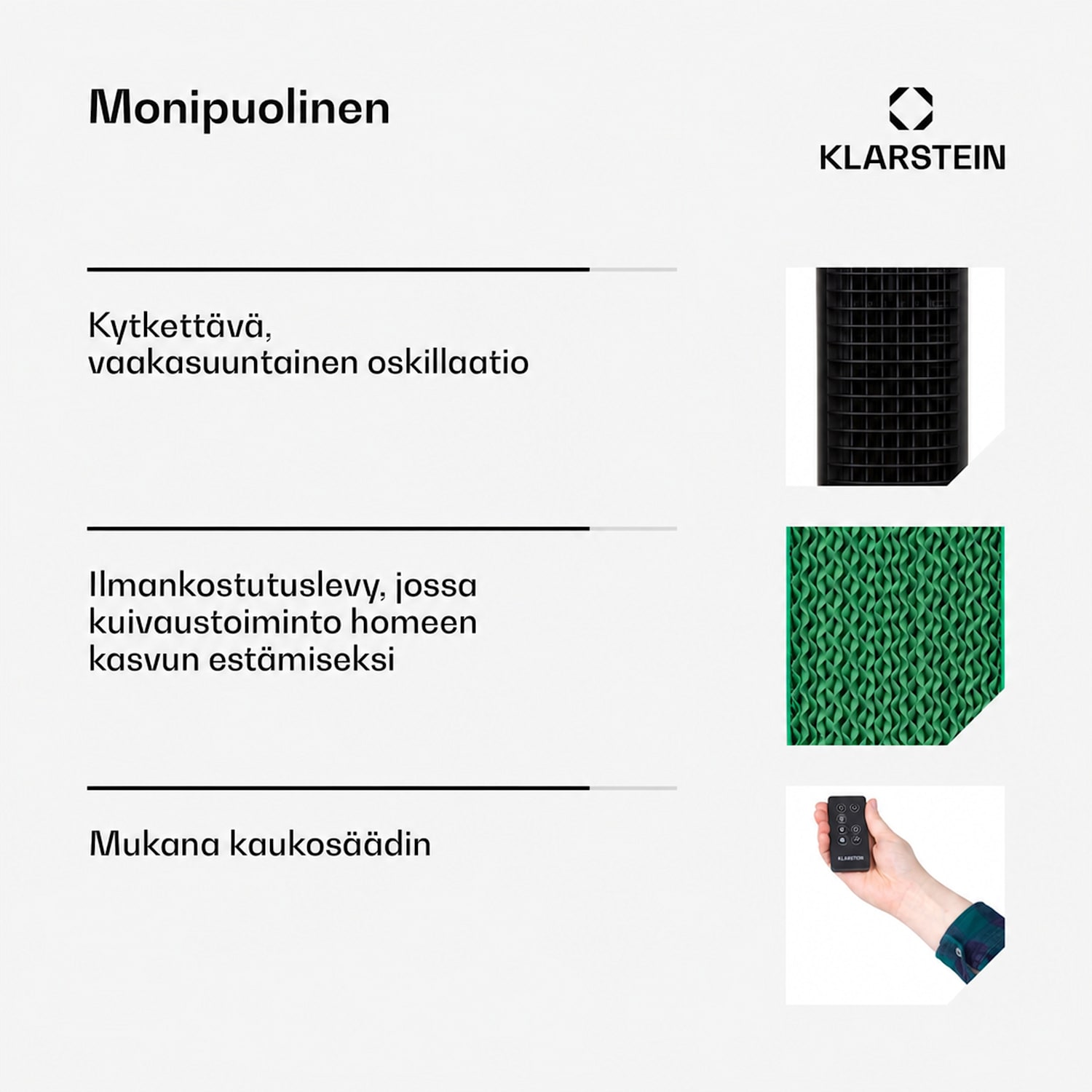 Skytower Grand Smart ilmanjäähdytin 80W 480 m³/h 8 litraa siirrettävä 