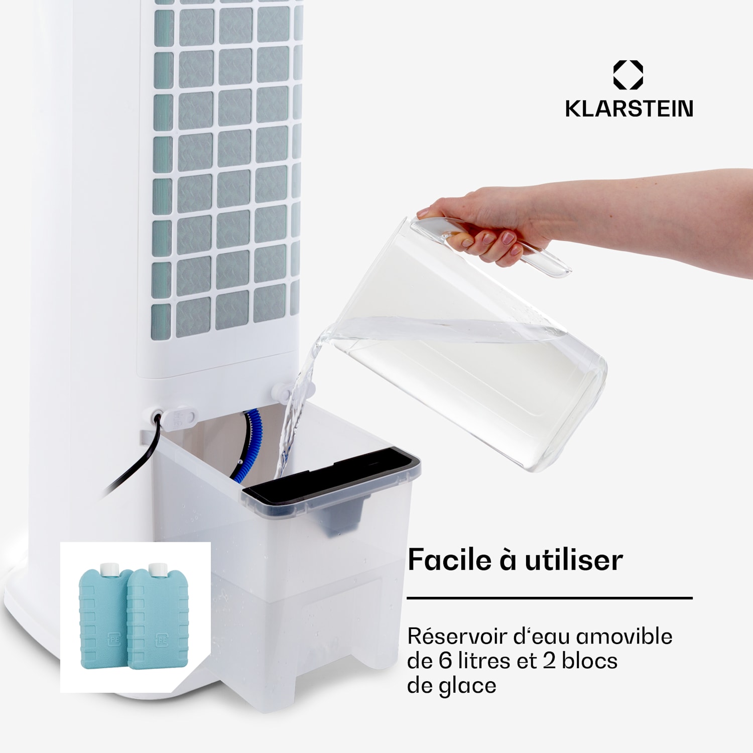 Skytower 360° Smart refroidisseur d'air 60W 450 m³/h 6 litres mobile 