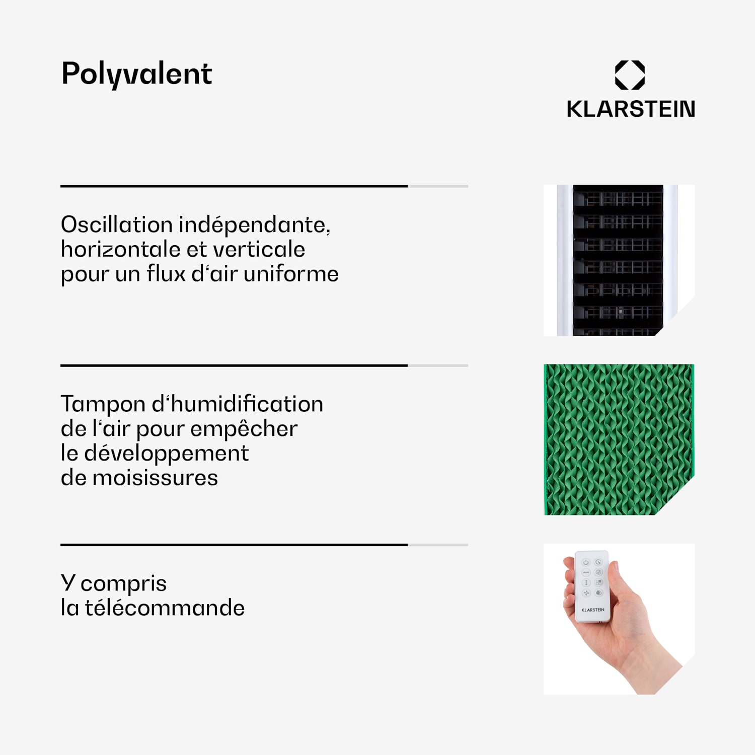 Skytower 360° Smart refroidisseur d'air 60W 450 m³/h 6 litres mobile 