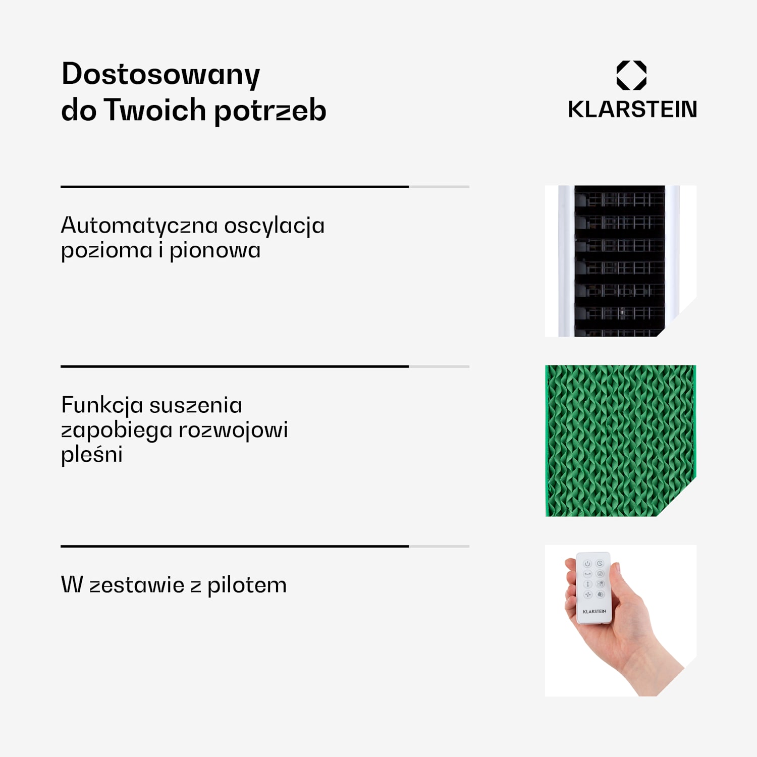 Skytower 360° Smart, klimator, 60 W, 450 m³/h, 6 l, przenośny 