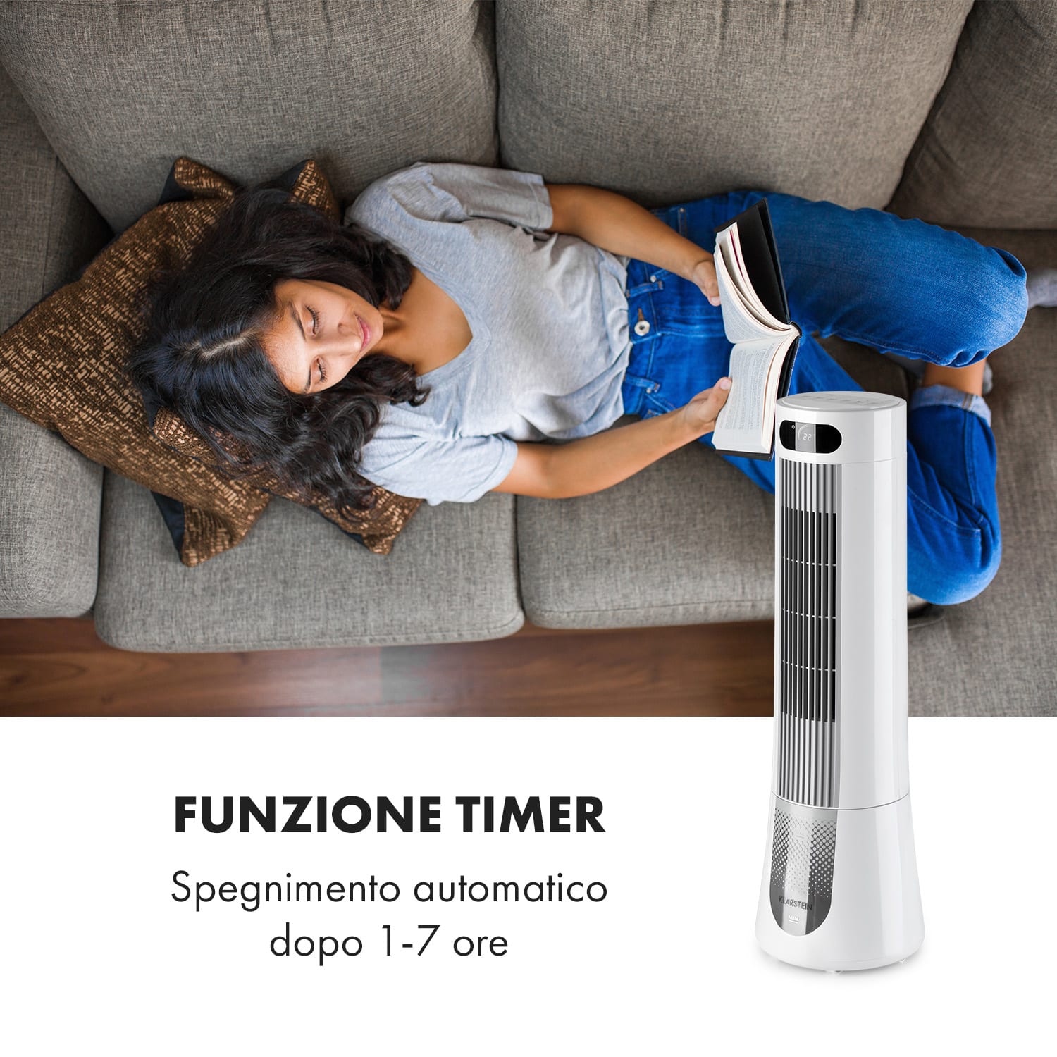 Skyscraper Frost - Raffrescatore evaporativo, 45 W, 7 litri, 2 piastre eutettiche, portatile 