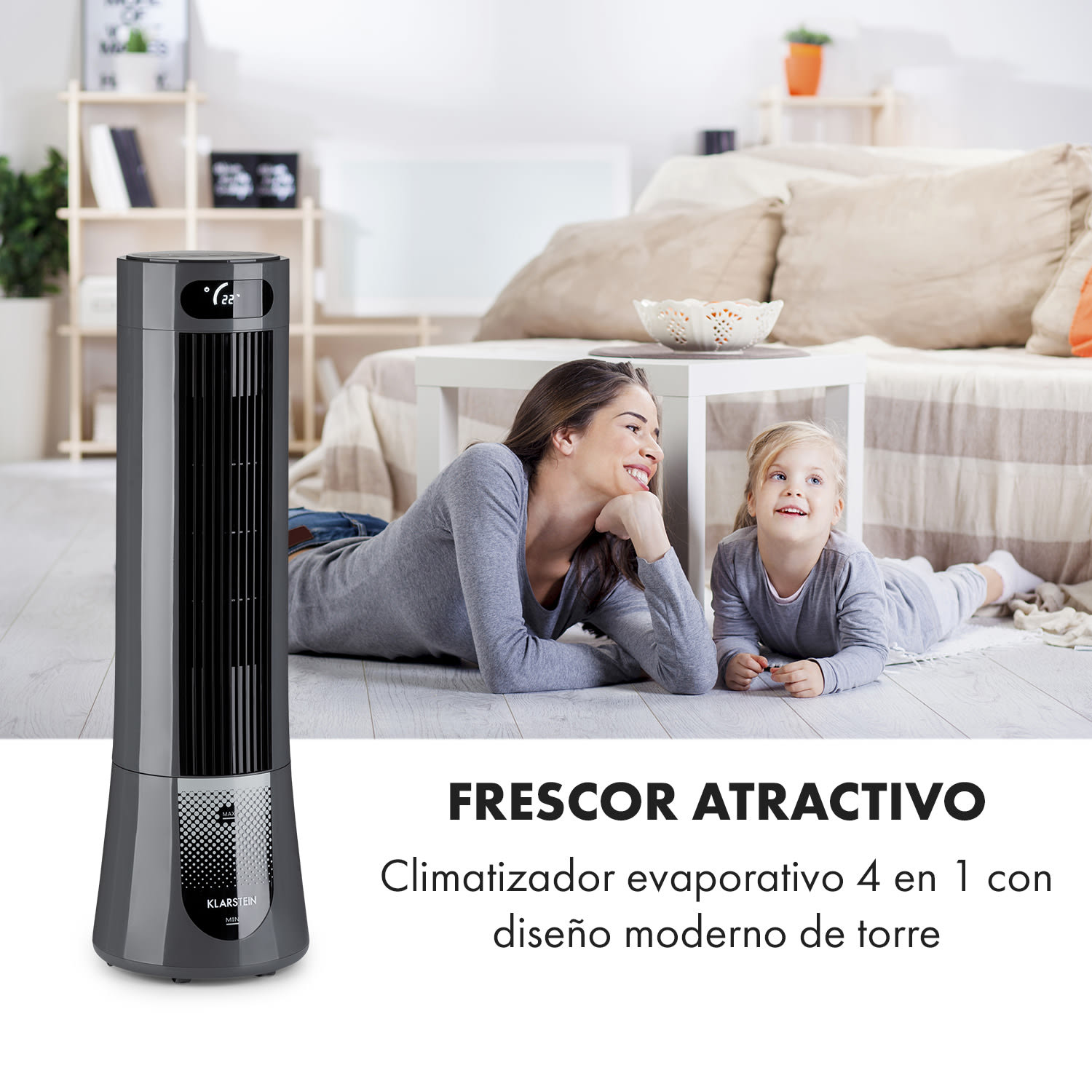 Skyscraper Frost Climatizador evaporativo 45 W 7 litros 2 bloques refrigeración Móvil 100 m³/h | No | Gris Marengo