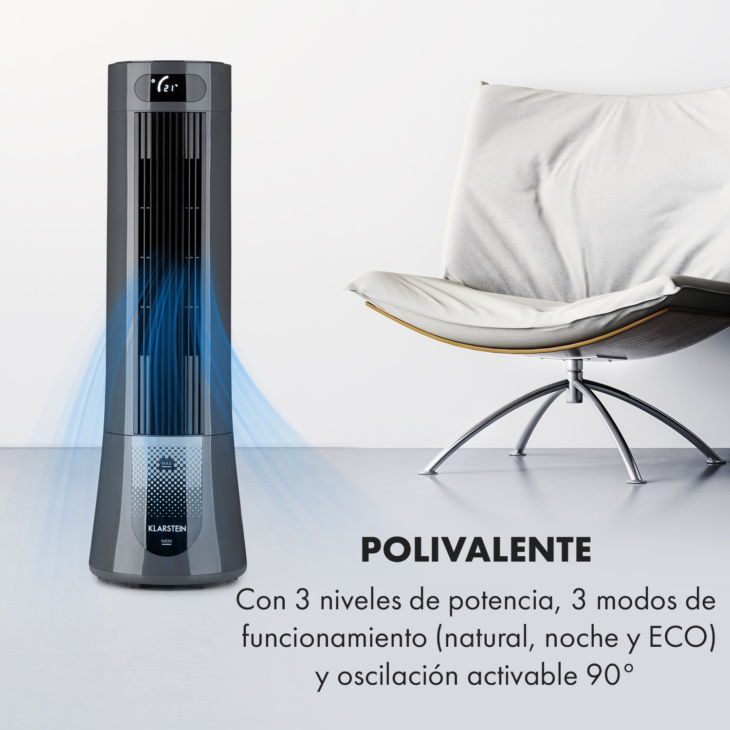 Skyscraper Frost Climatizador evaporativo 45 W 7 litros 2 bloques refrigeración Móvil 100 m³/h | No | Gris Marengo