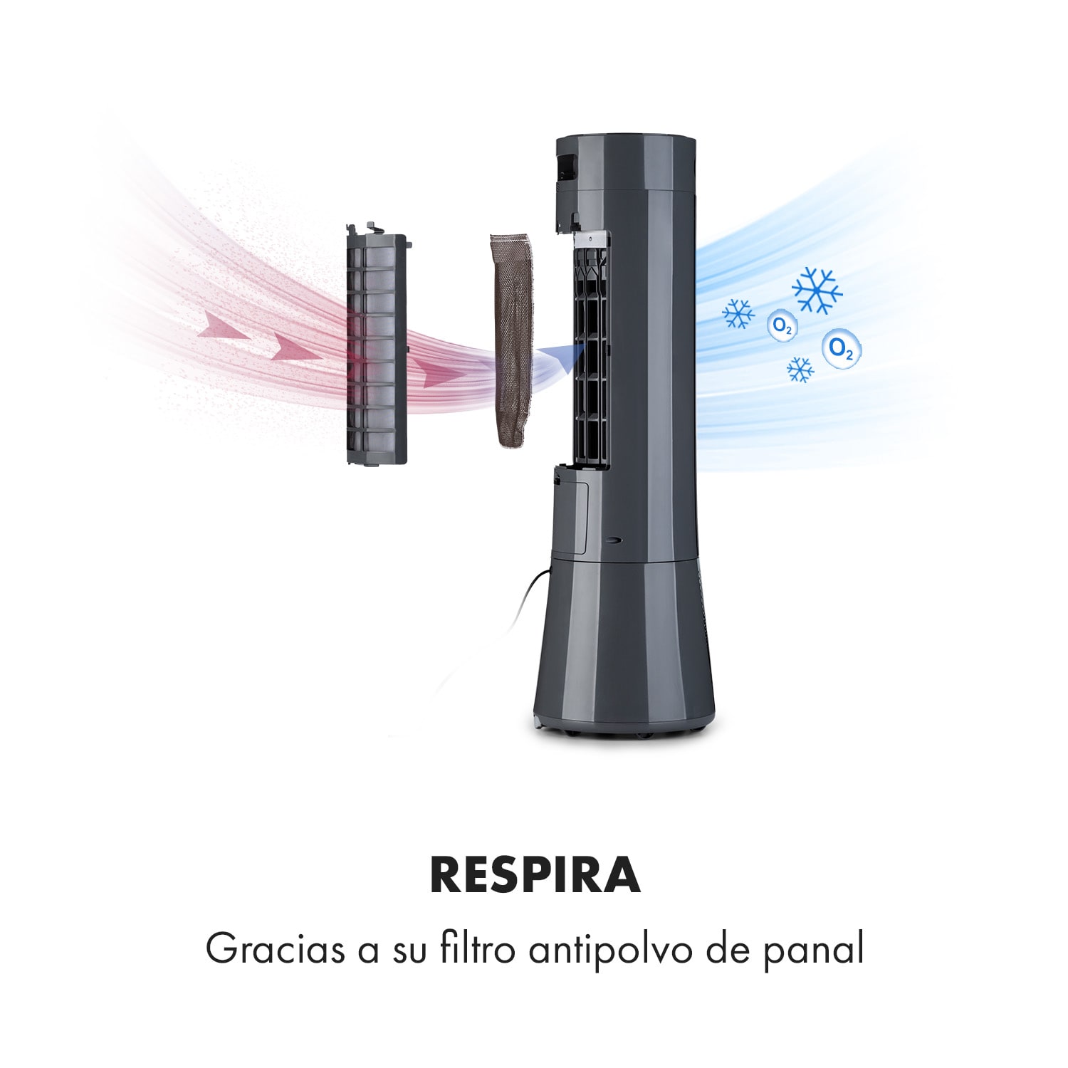 Skyscraper Frost Climatizador evaporativo 45 W 7 litros 2 bloques refrigeración Móvil 100 m³/h | No | Gris Marengo