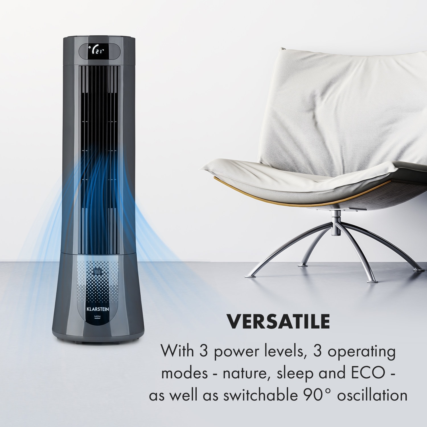 Skyscraper Frost, ochlazovač vzduchu, 45 W, 7 litrů, 2 chladicí náplně, mobilní 100 m³/h | Ne | Tmavě Šedá