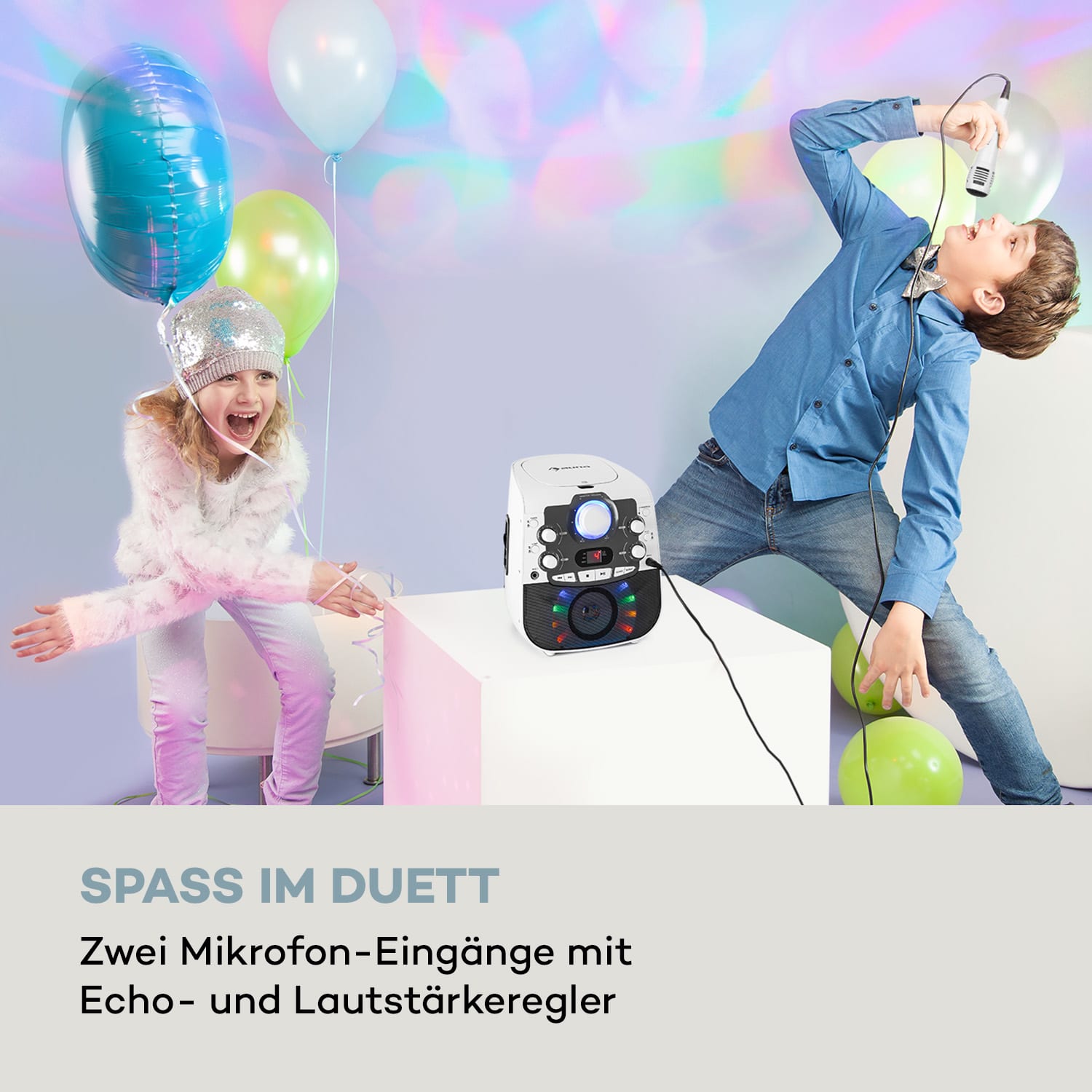 StarMaker 2.0 Système de karaoké Fonction Bluetooth Lecteur de CD avec micro. 