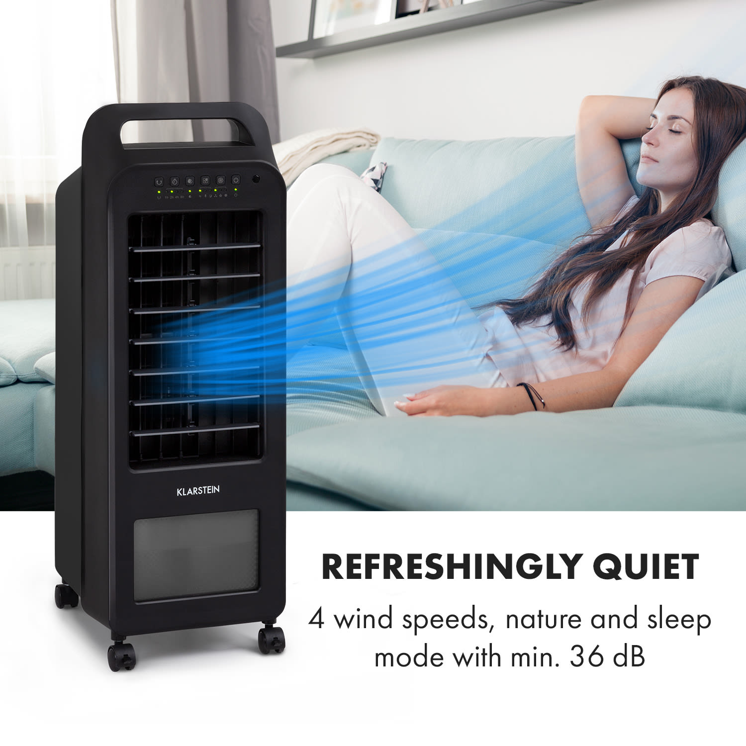 Cooler Rush, klimator, wentylator, 5,5 l, 45 W, pilot, 5 wkładów chłodzących