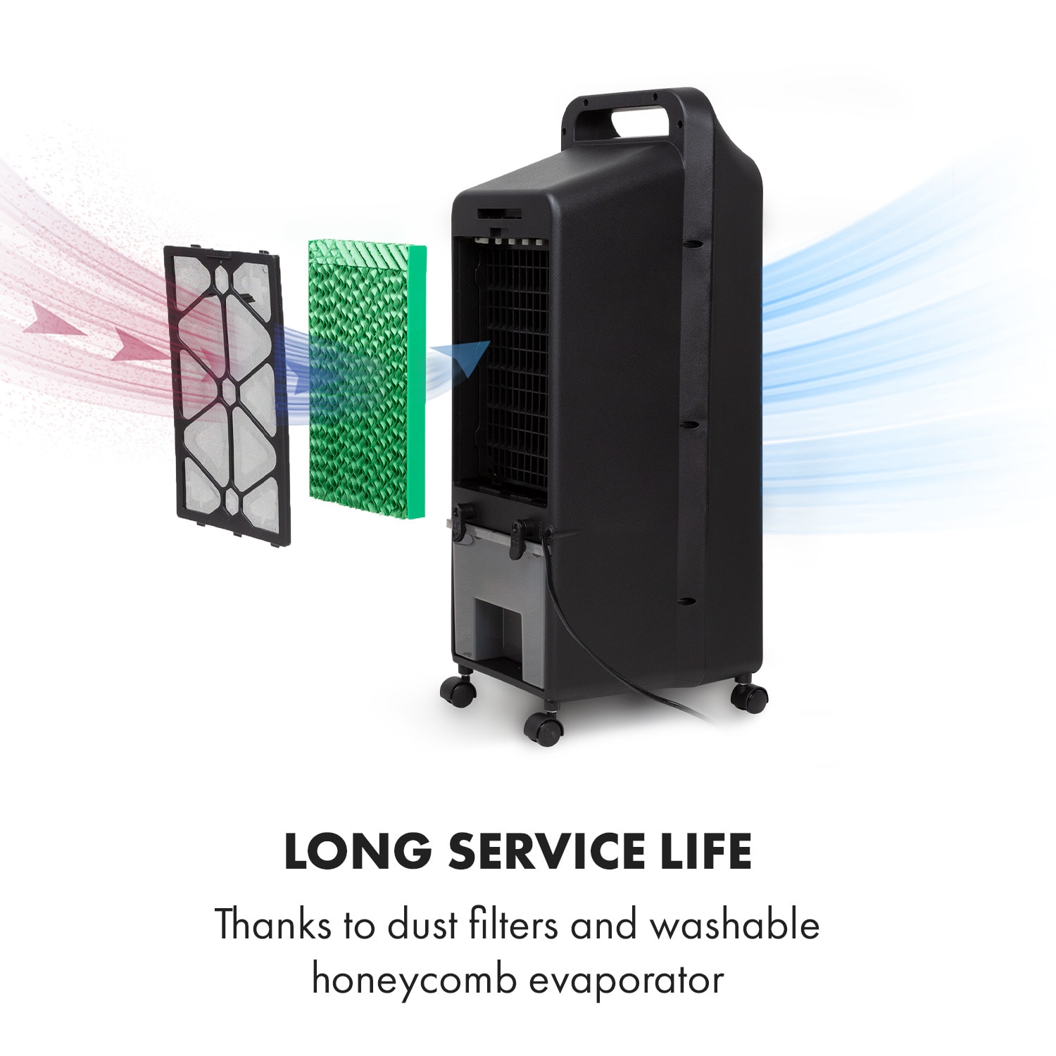 Cooler Rush, klimator, wentylator, 5,5 l, 45 W, pilot, 5 wkładów chłodzących