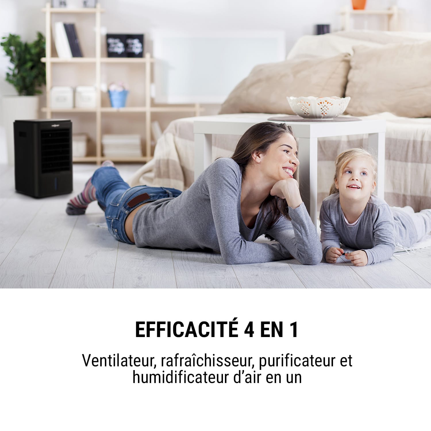 Arctic Cube 4-en-1 refroidisseur d'air 40 Watt 230 m3/h 2 batteries de refroidissement Noir