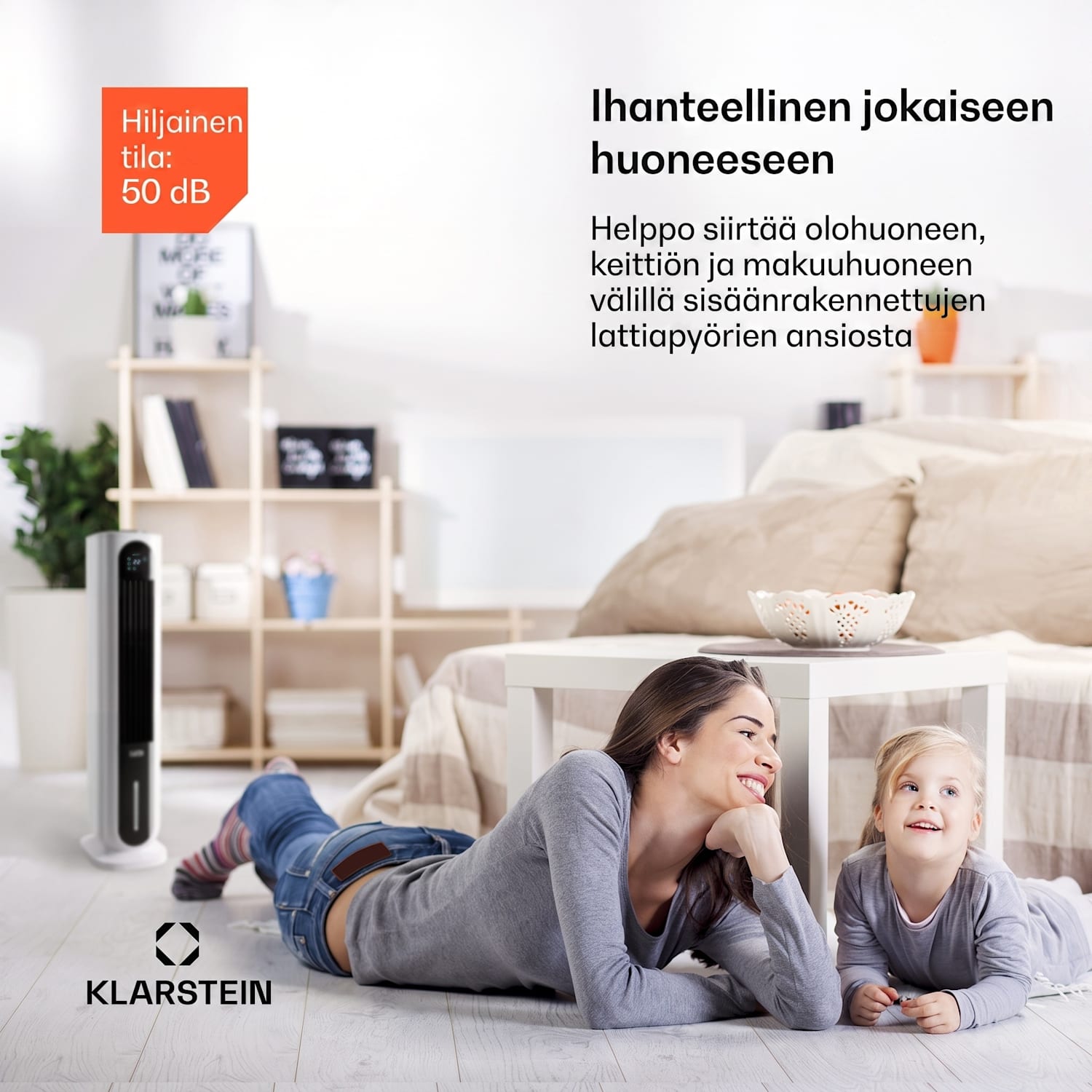 Polar Tower Smart tuuletin jäähdytin 7L 85W kaukosäädin 5x jääpakkaus 330 m³/h | Kyllä | Valkoinen