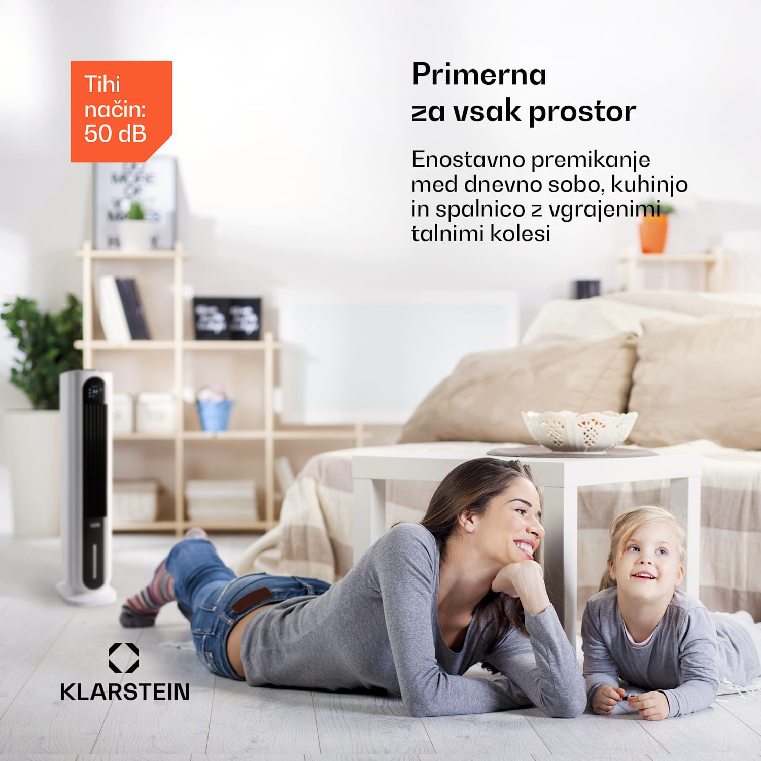 Polar Tower Smart, ventilator, hladilnik zraka, 7 L, 85 W, daljinski upravljalnik, 5 x hladilni boks 
