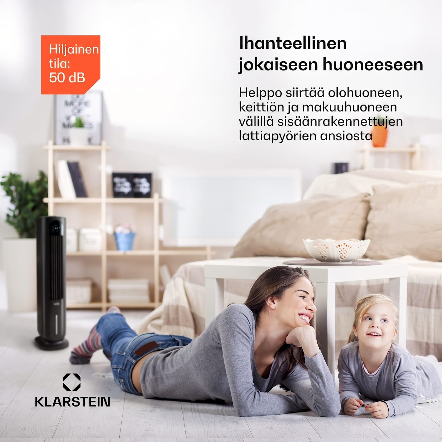 Polar Tower Smart tuuletin ilmanjäähdytin 7l 85W kaukosäädin 5x jääpakkaus 330 m³/h | Kyllä | Musta
