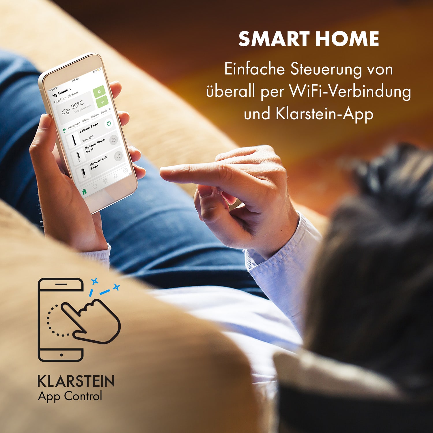 Icetower Smart Standventilator 45 Watt App-Steuerung 
