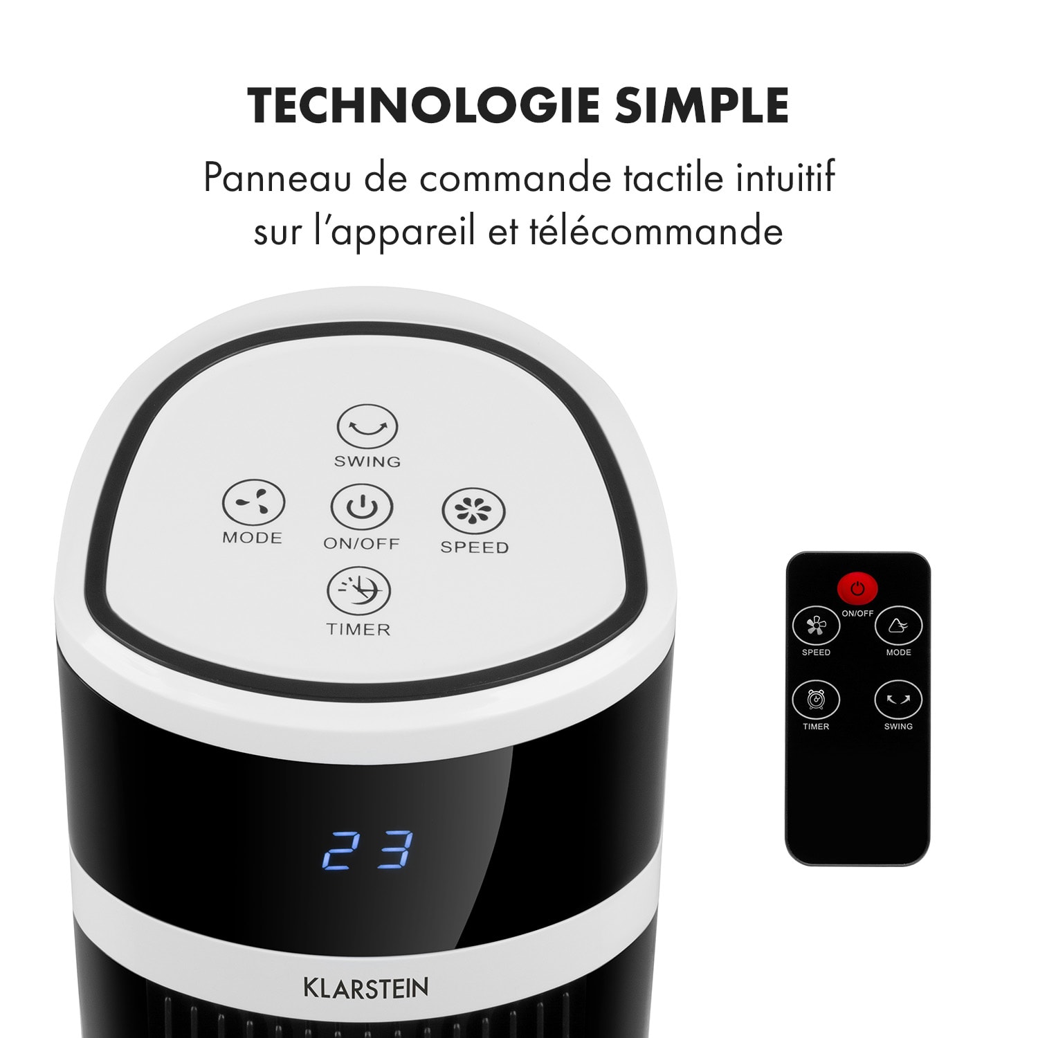 Icetower Smart Ventilateur sur pied  45 Watt Contrôle par app 