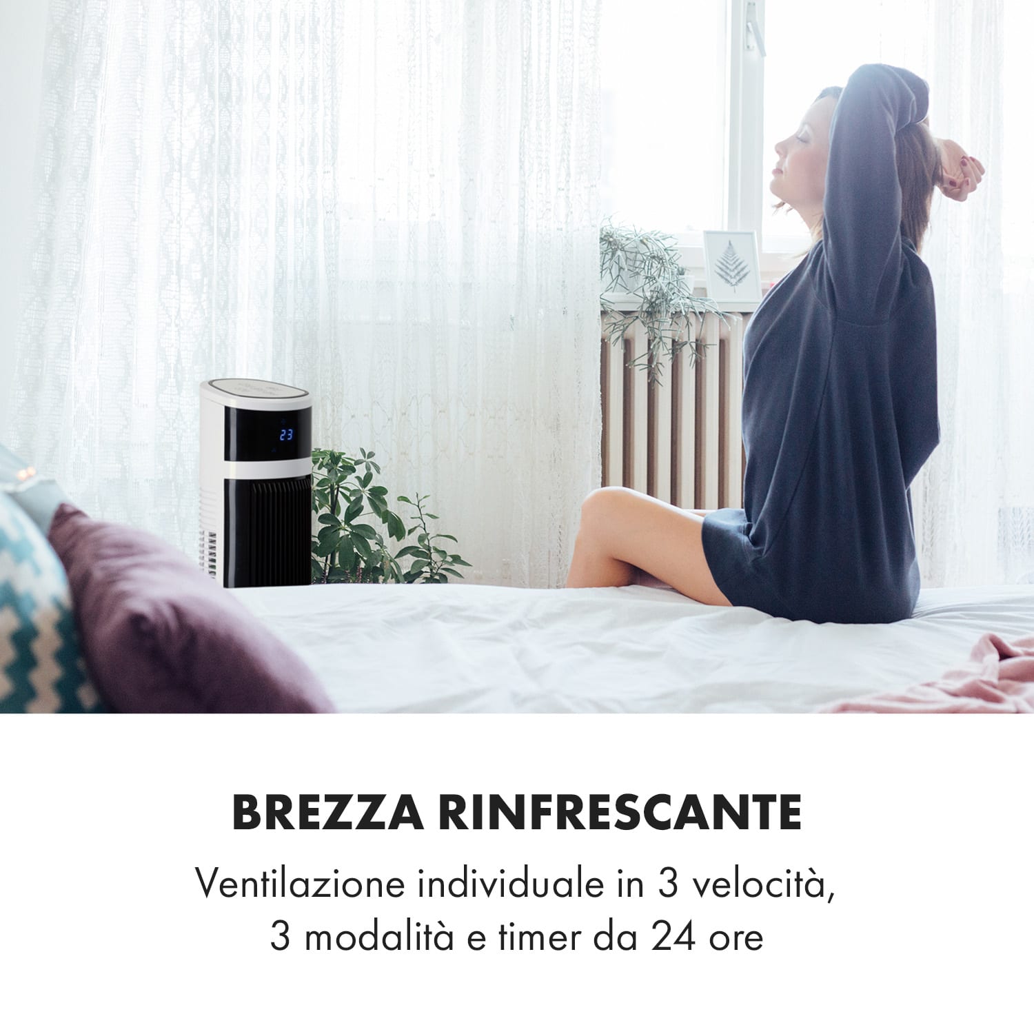 Icetower Smart, ventilatore a piantana, 45 Watt, gestione da app 