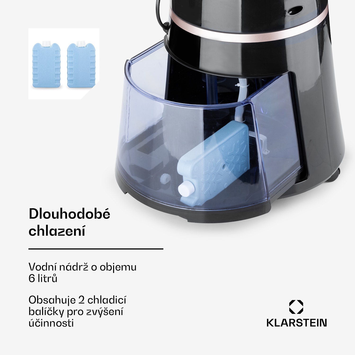 Skyscraper Ice 4 v 1, ventilátor, ochlazovač vzduchu, čistička vzduchu, zvlhčovač vzduchu, 210 m³/h, 45 W, oscilace, mobilní, dálkové ovládání 