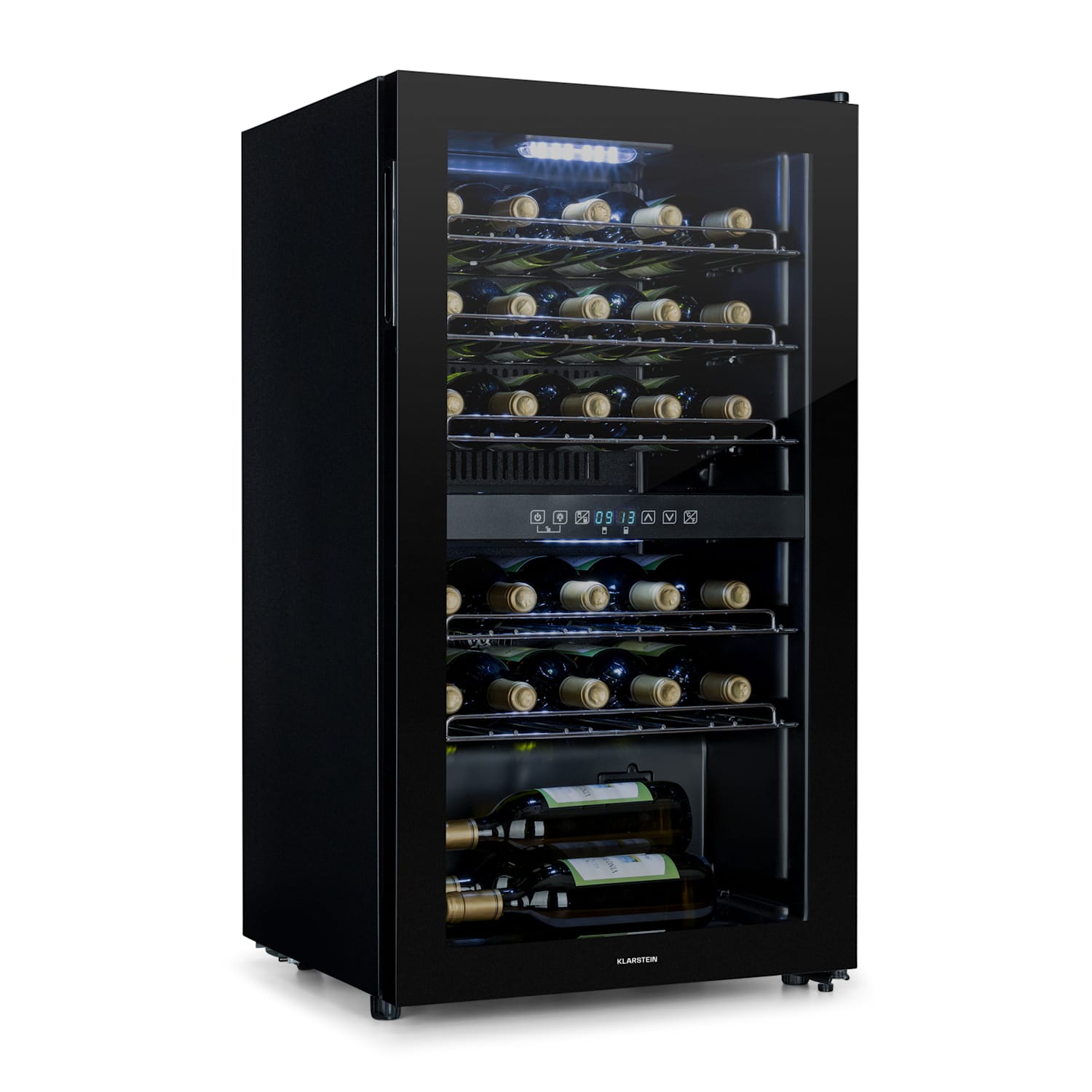Shiraz 29 Duo, borhűtő, 80 liter, 29 palack, 2 zóna, 5 - 22 °C, érintős, fekete 29_bottles | 2 hűtőzóna | Fekete