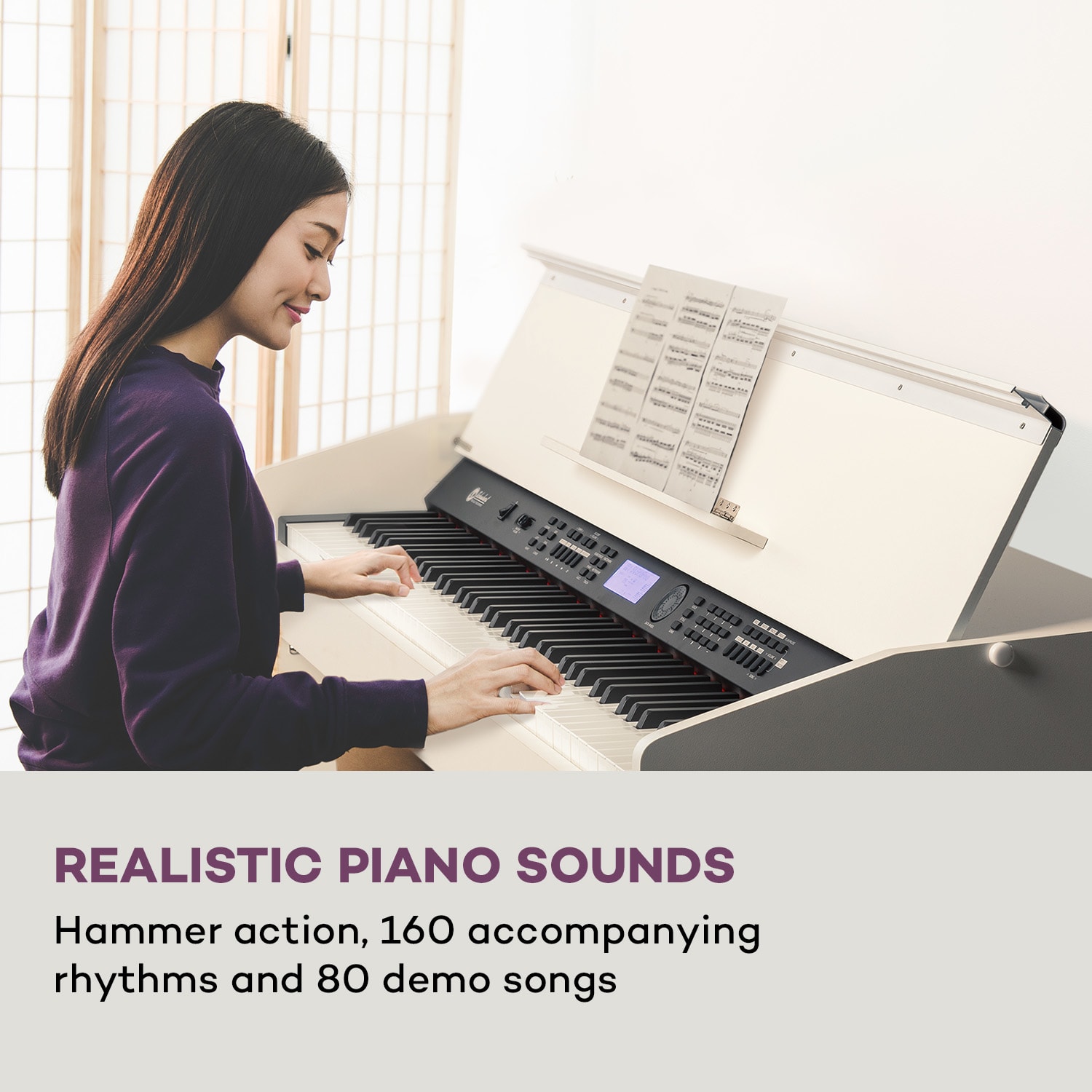 SCHUBERT Subi 88 Harmony, digitálne piano, 88 kláves, kladivková mechanika, 160 rytmov, 80 demo piesní 