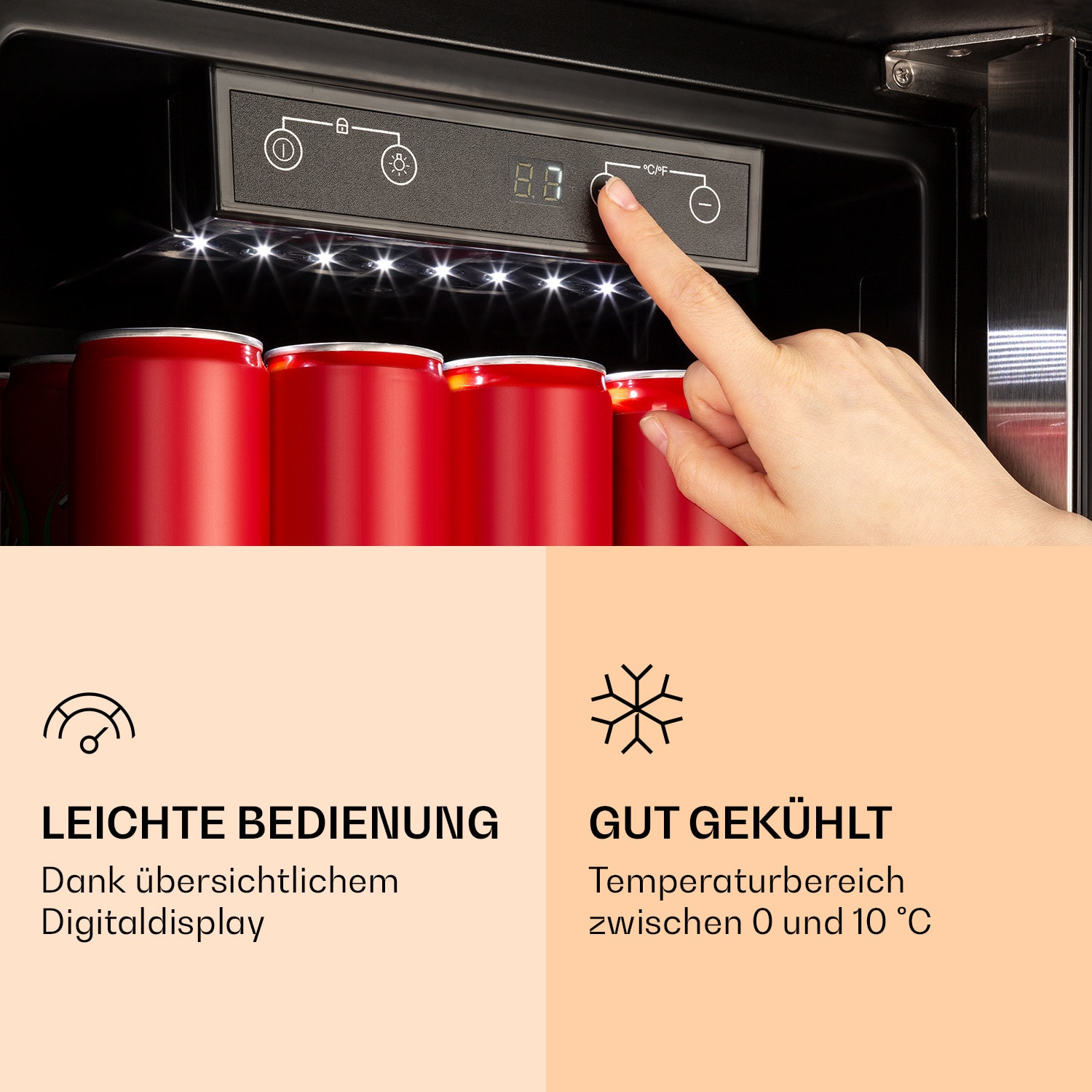 FreshAir 90 Réfrigérateur d'extérieur 4 étagères 3 grilles IP24 Filtre UV acier inoxydable 