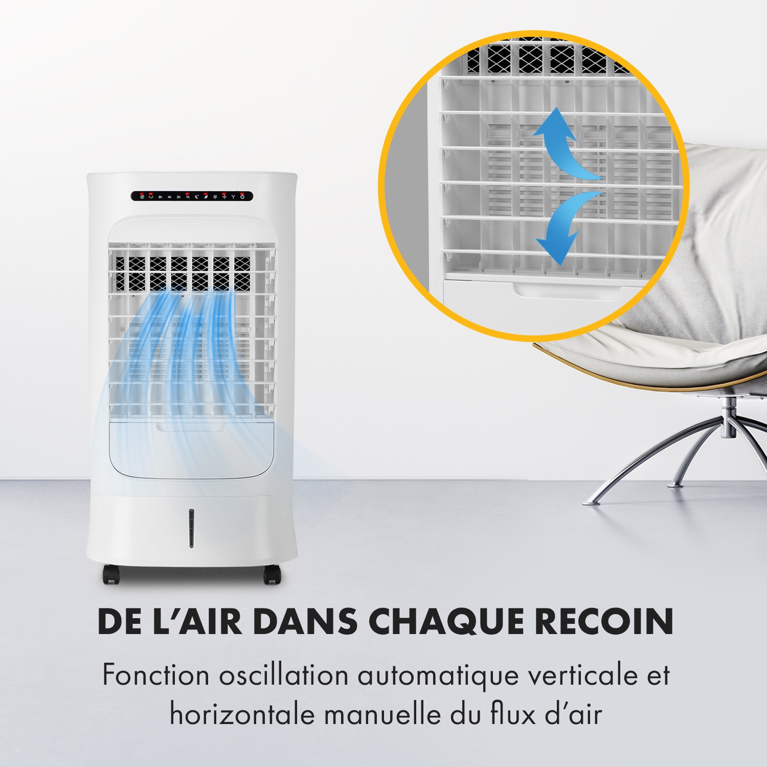 Iceberg Breeze 2-in-1 luchtkoeler 65 watt 283 m3/h 10 L tank 2 koelelementen 